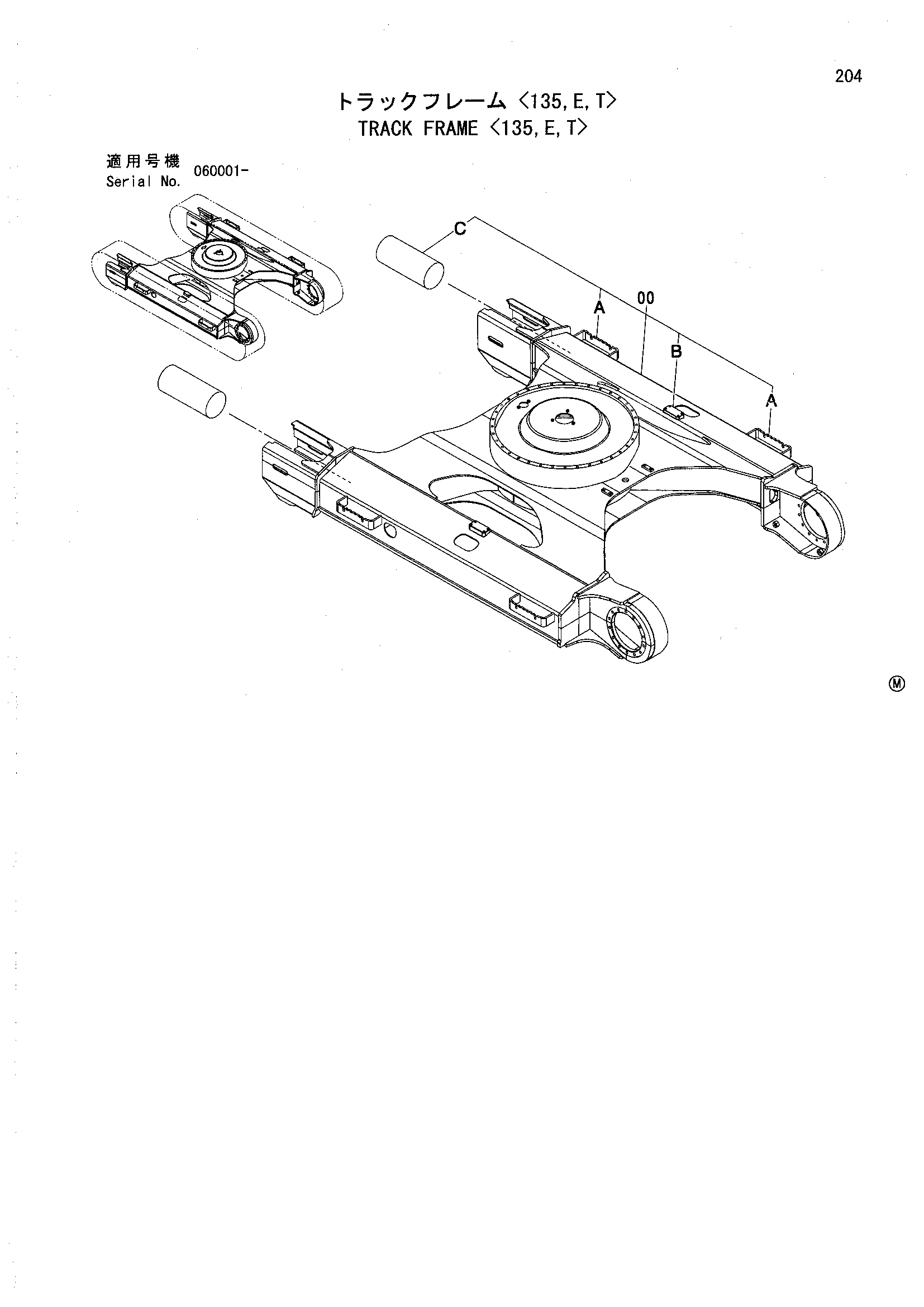 Схема Гусеничная рама <135, E, T> HITACHI ZX135UST