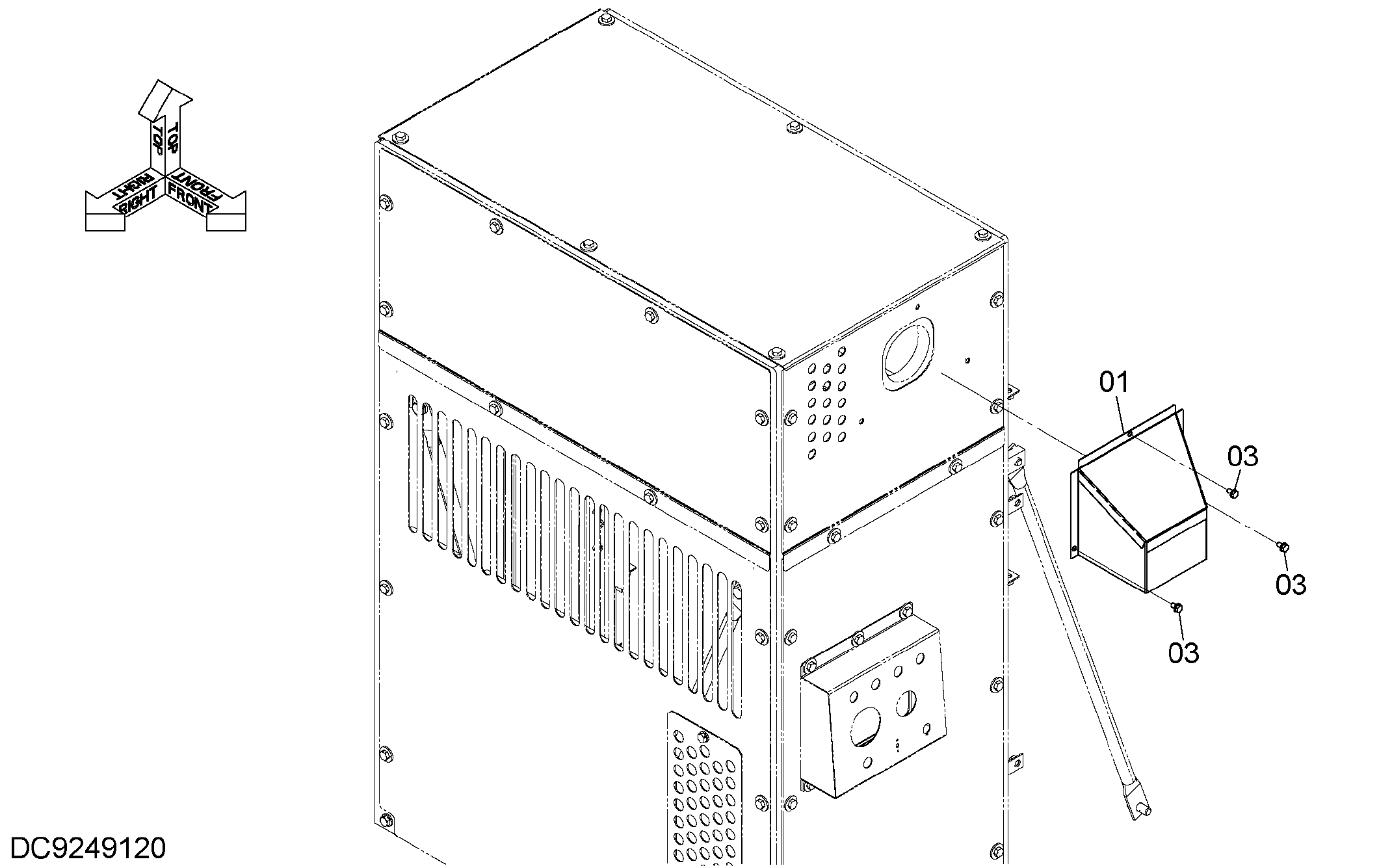 Схема Воздушный фильтр детали HITACHI HU230-A
