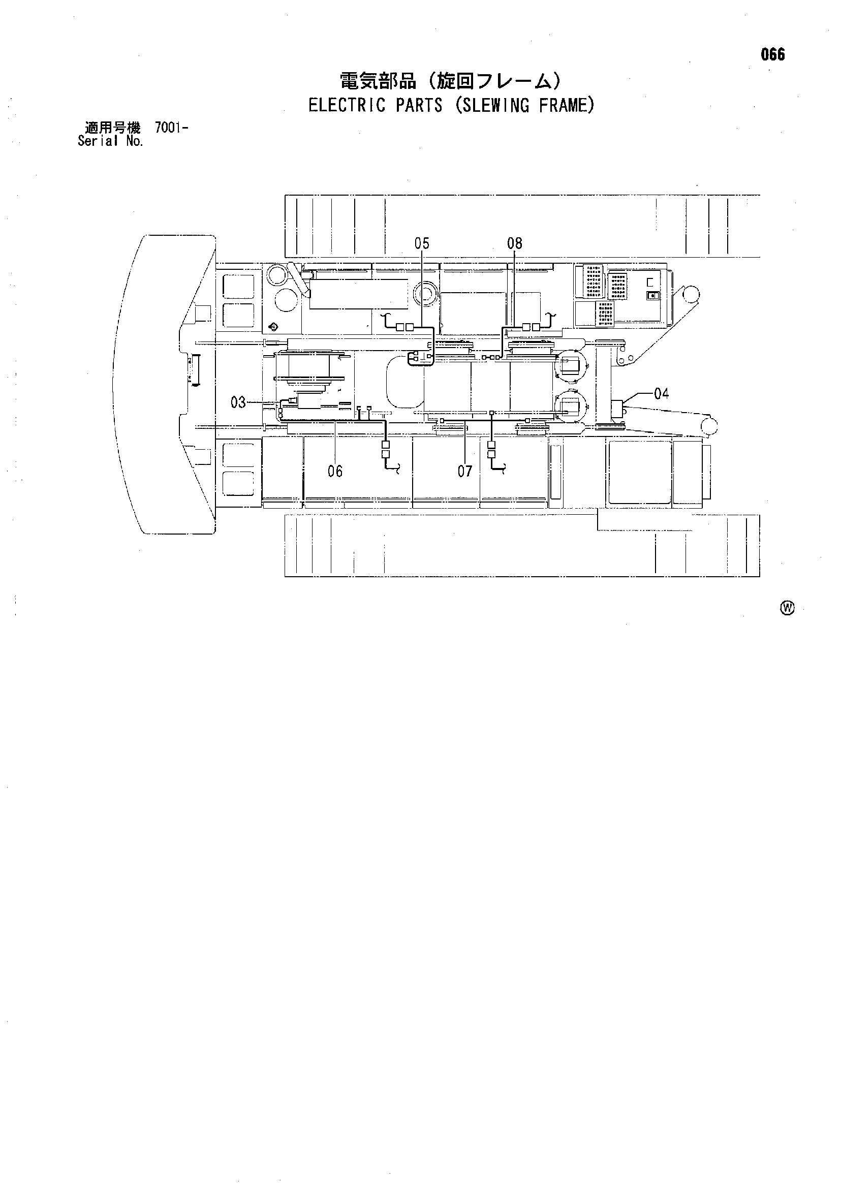 Схема Электрооборудование (слевинг рама) HITACHI SCX1500-2