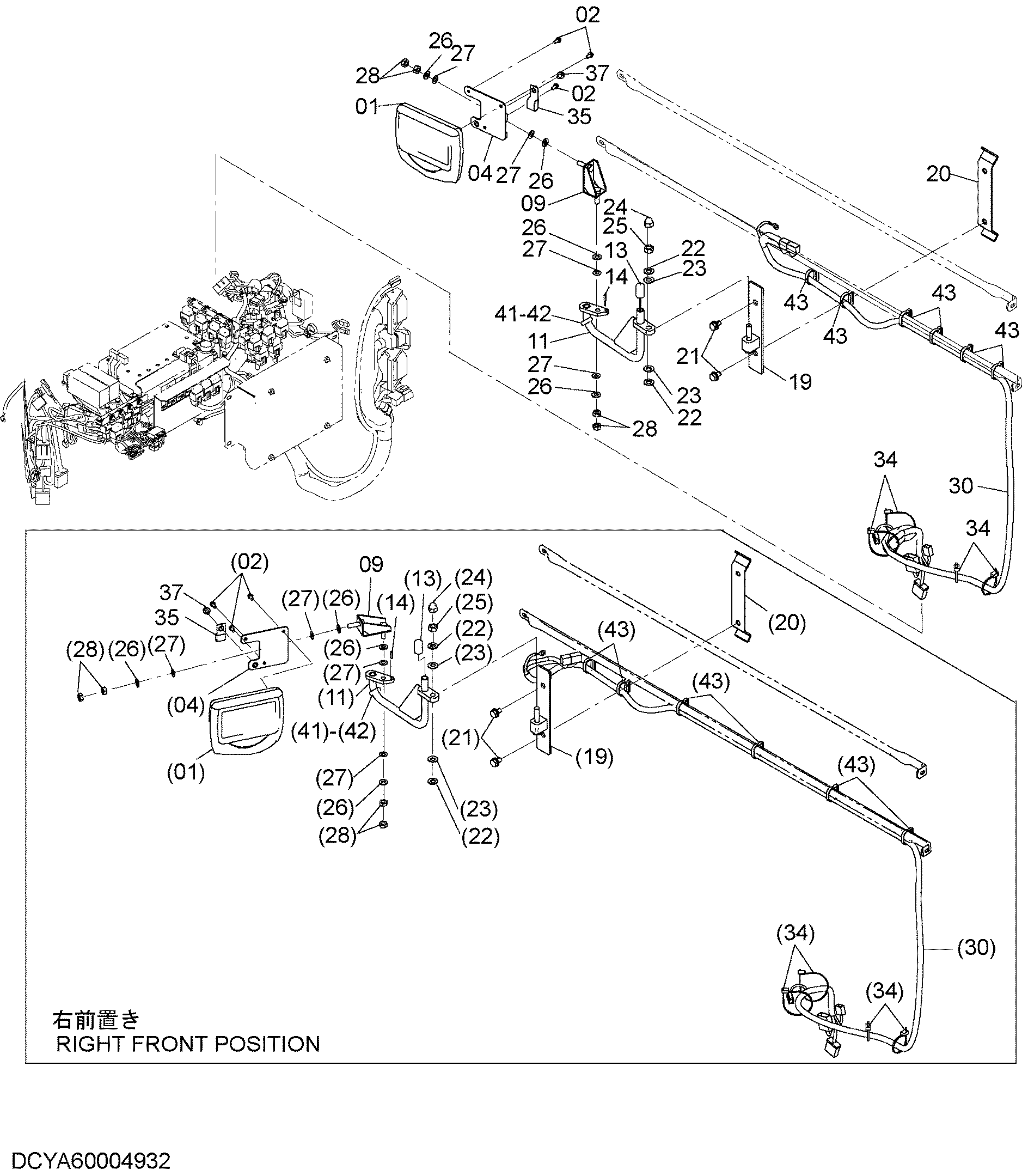Схема Дополнительный. монитор HITACHI ZX140W-3