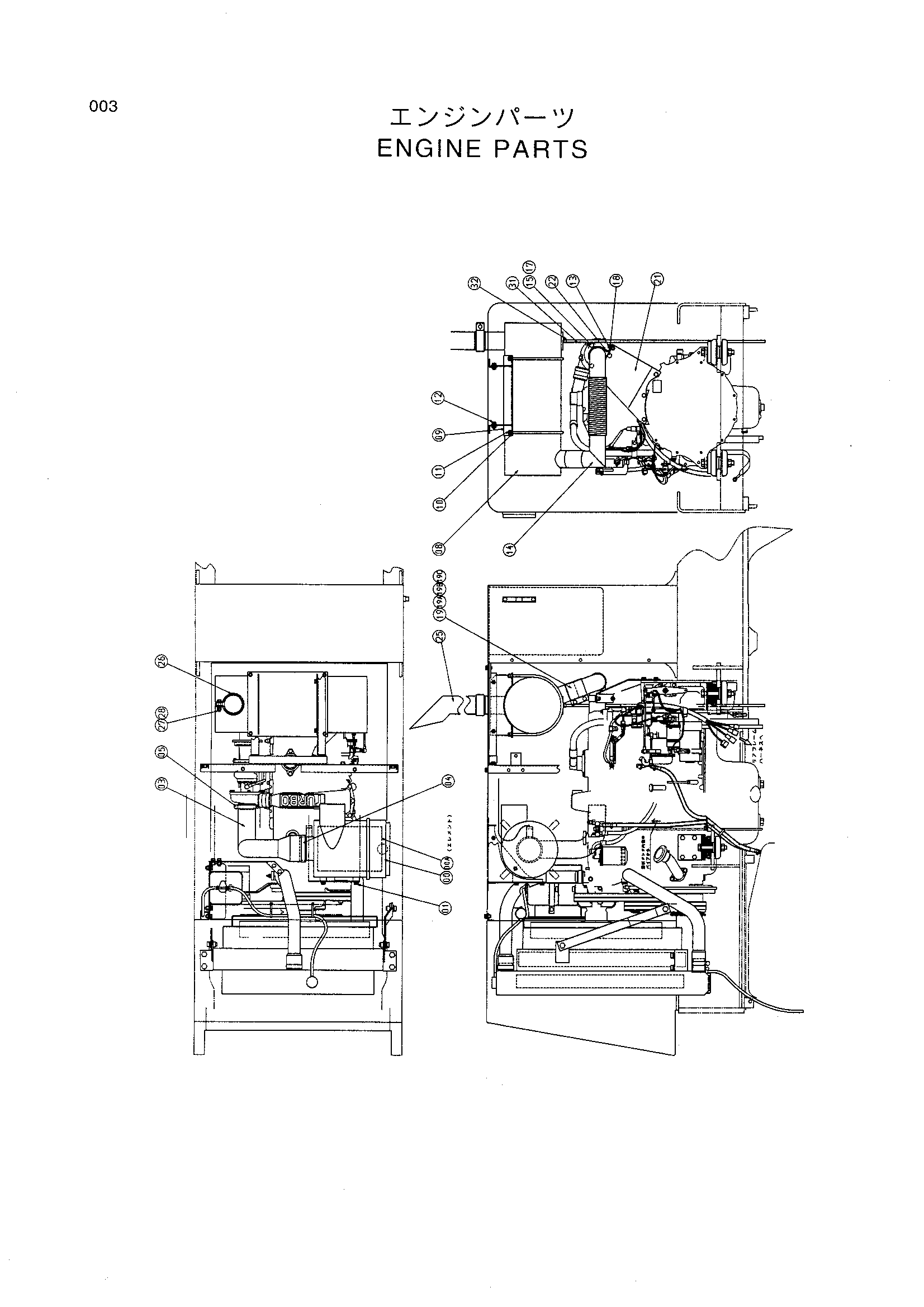 Схема Двигатель детали HITACHI LX80RS-2