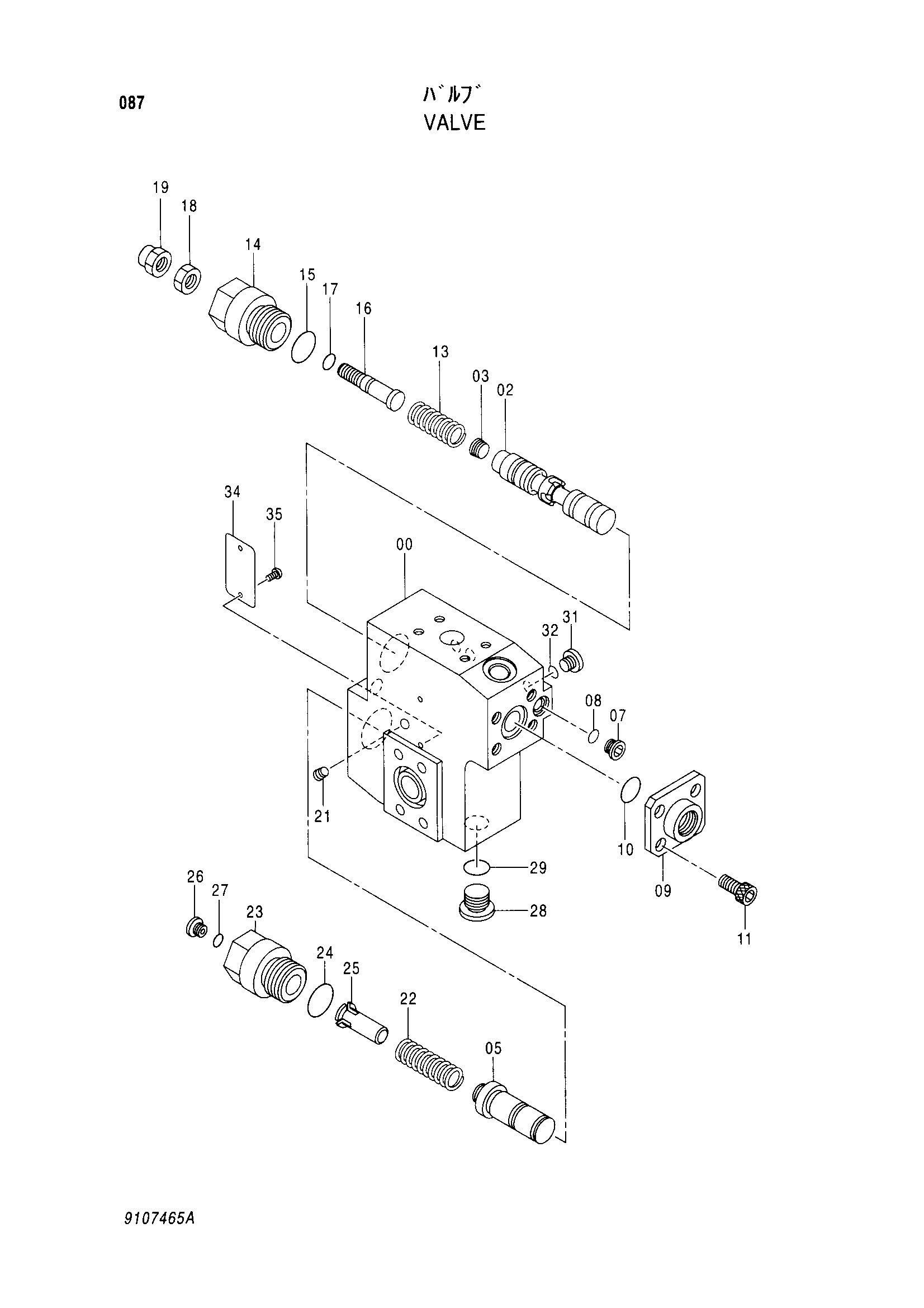 Схема Клапан HITACHI EX100WD-3