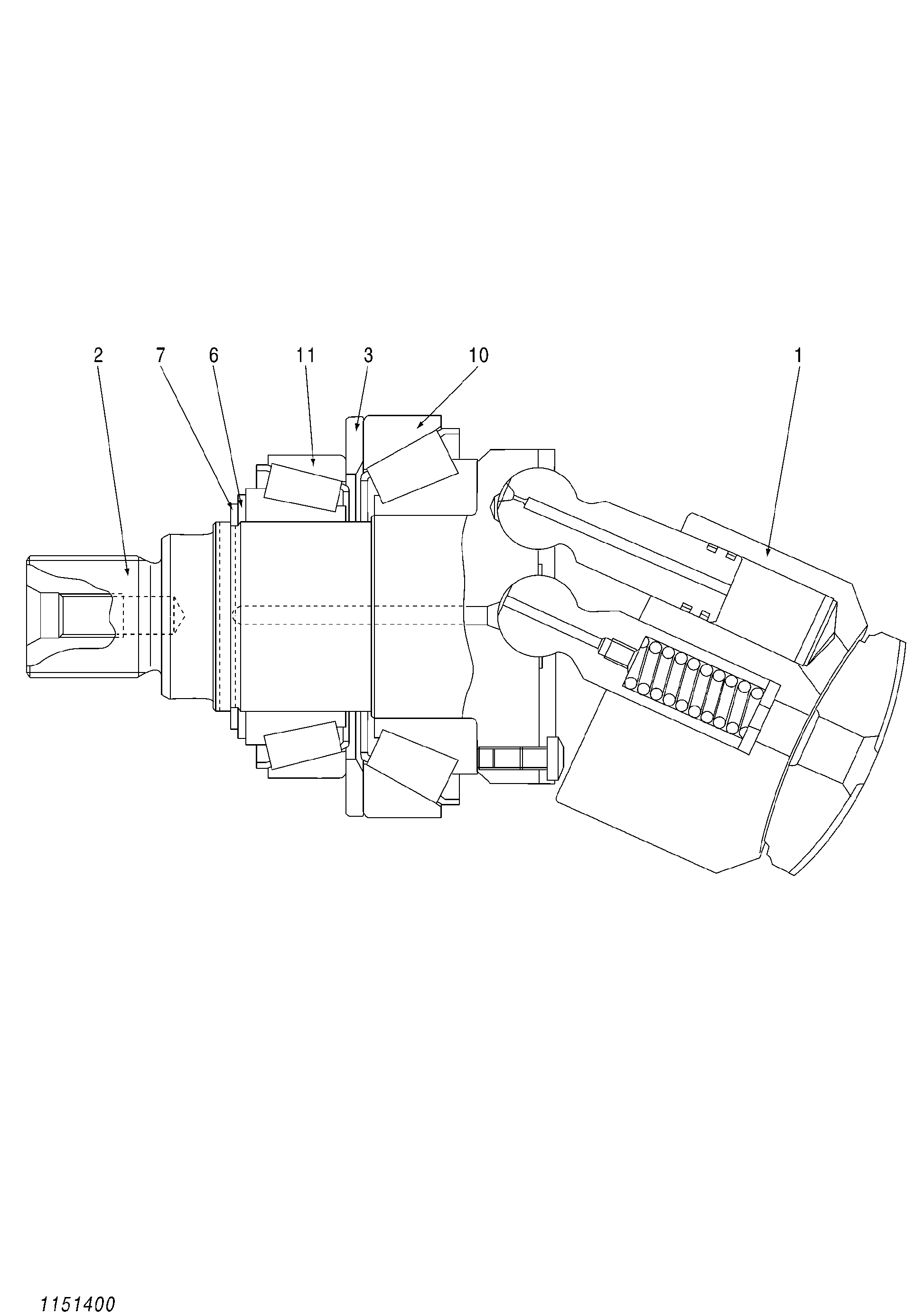 Схема Роторй группа HITACHI ZX400W-3