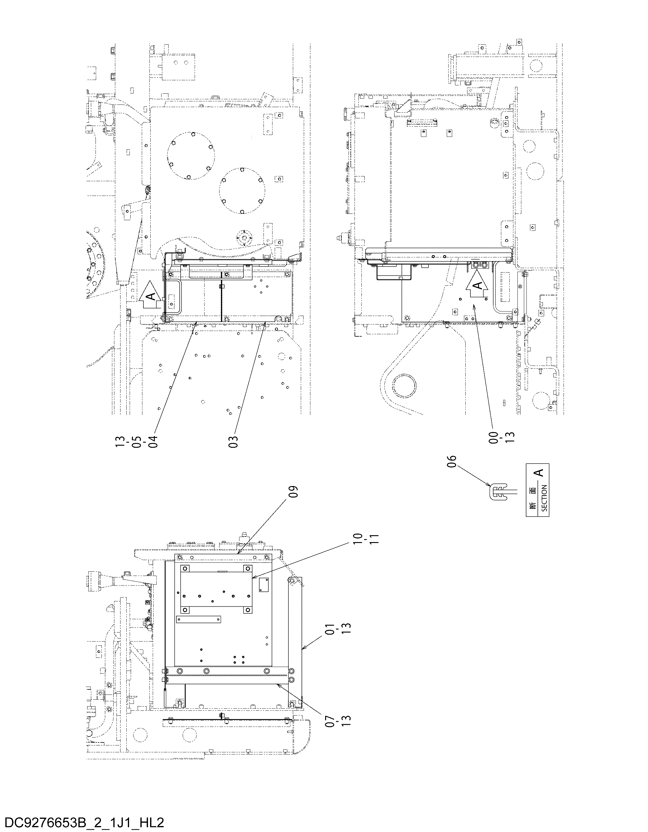 Схема Облицовка (1-2) HITACHI ZX450-3