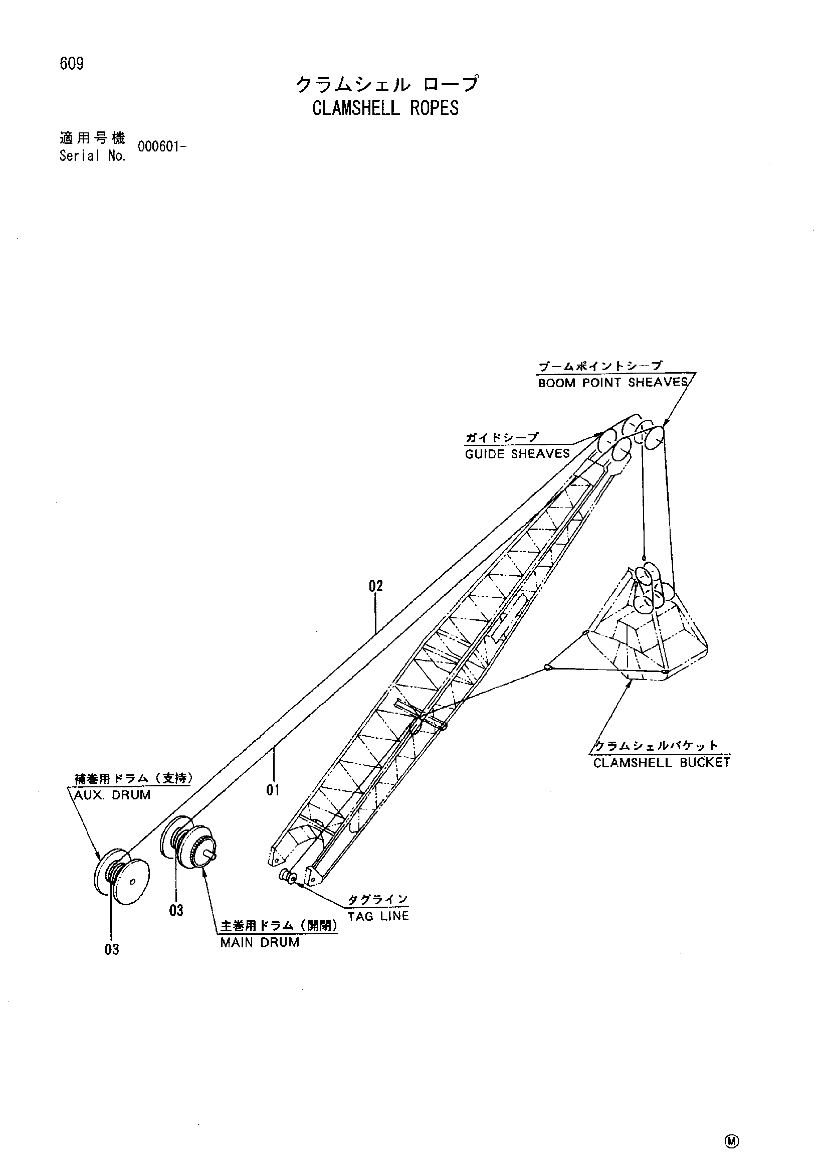 Схема Грейфер ропес HITACHI SCX700