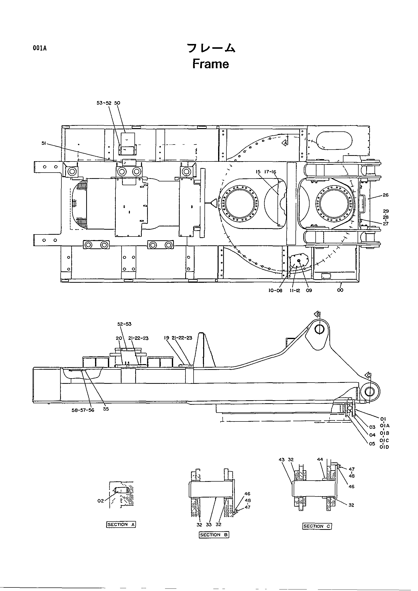 Схема Рама HITACHI EX1800