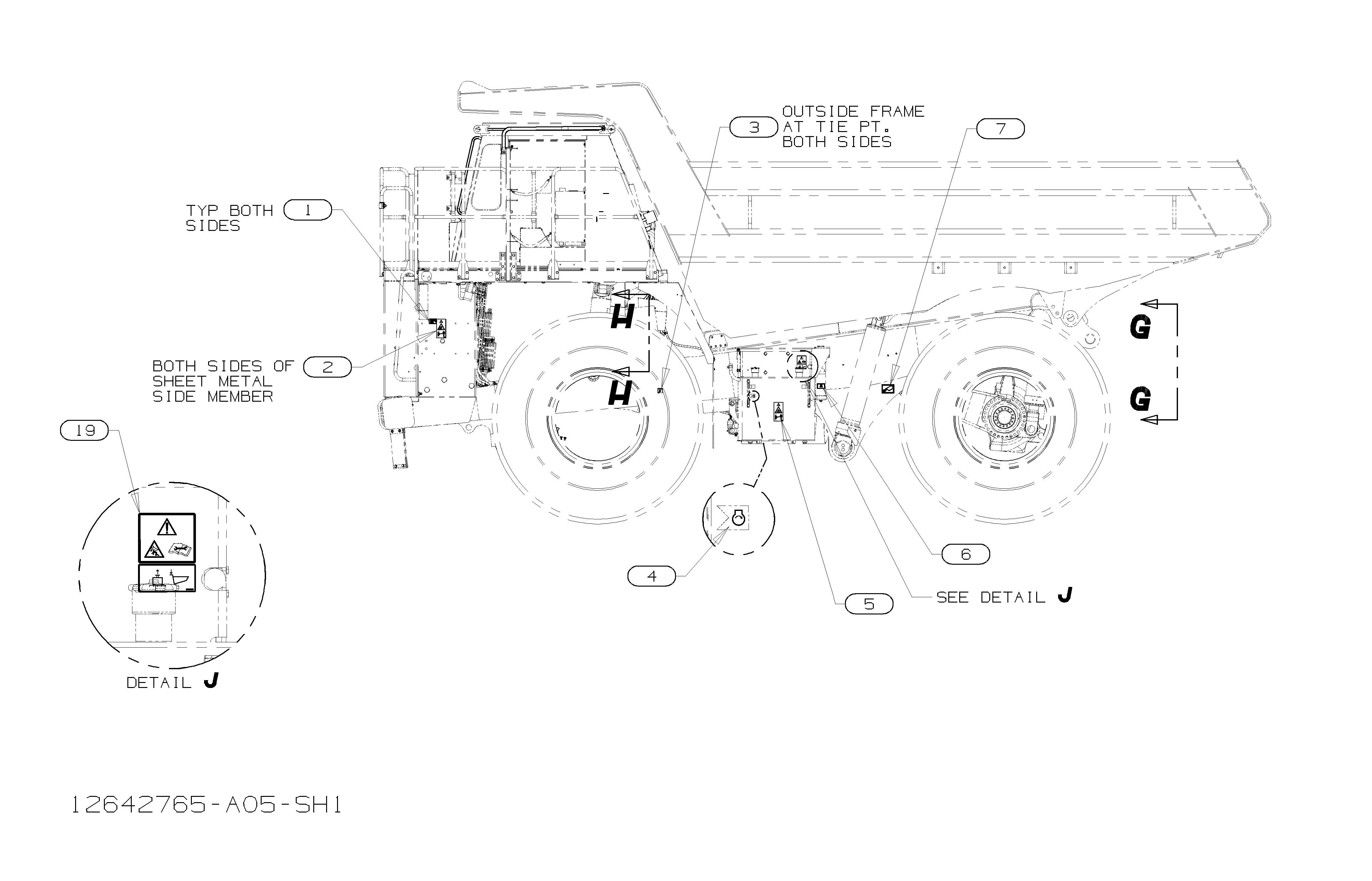 Схема 8910-Декалс шасси HITACHI EH1100-3