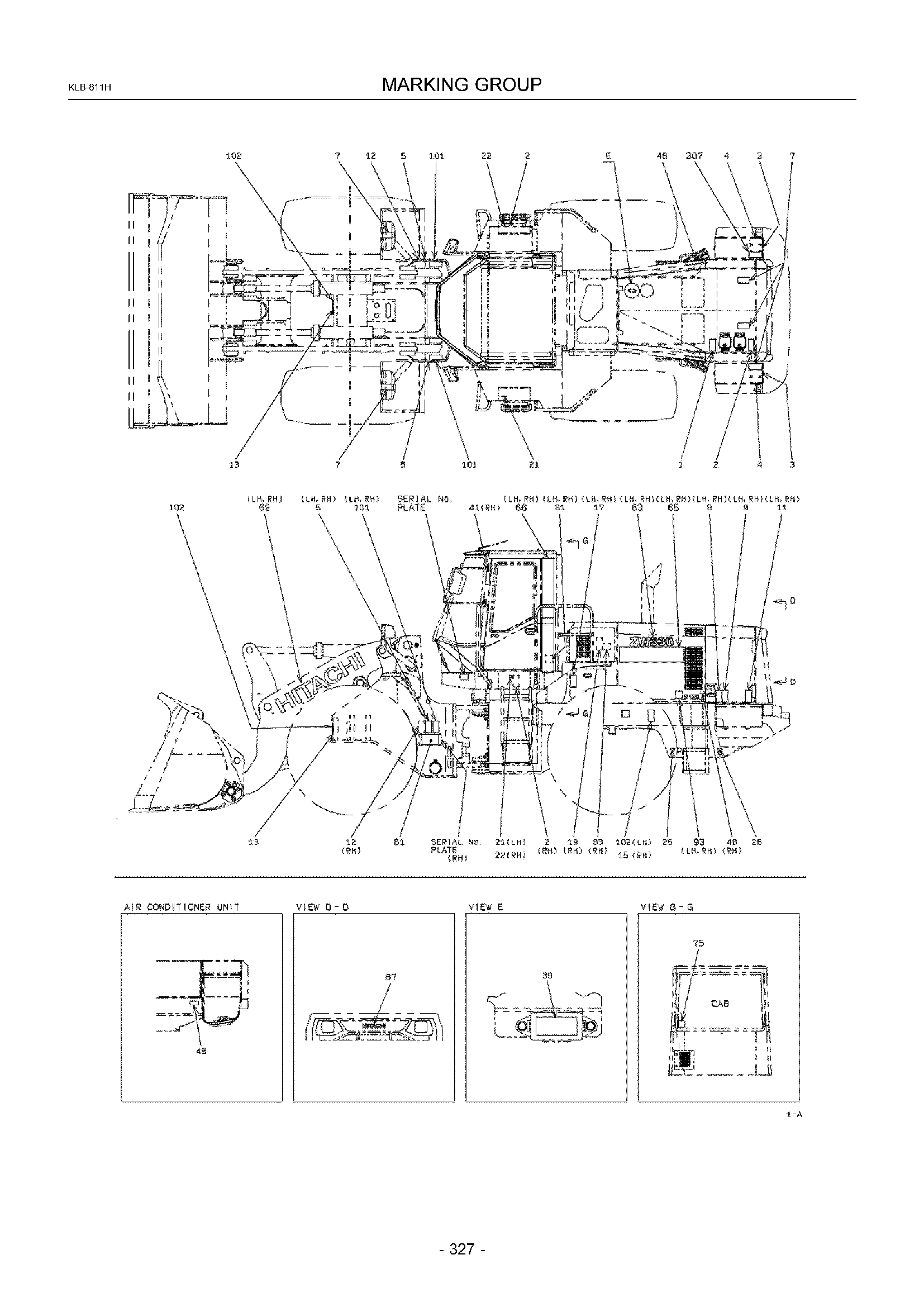 Схема Маркинг группа HITACHI ZW330