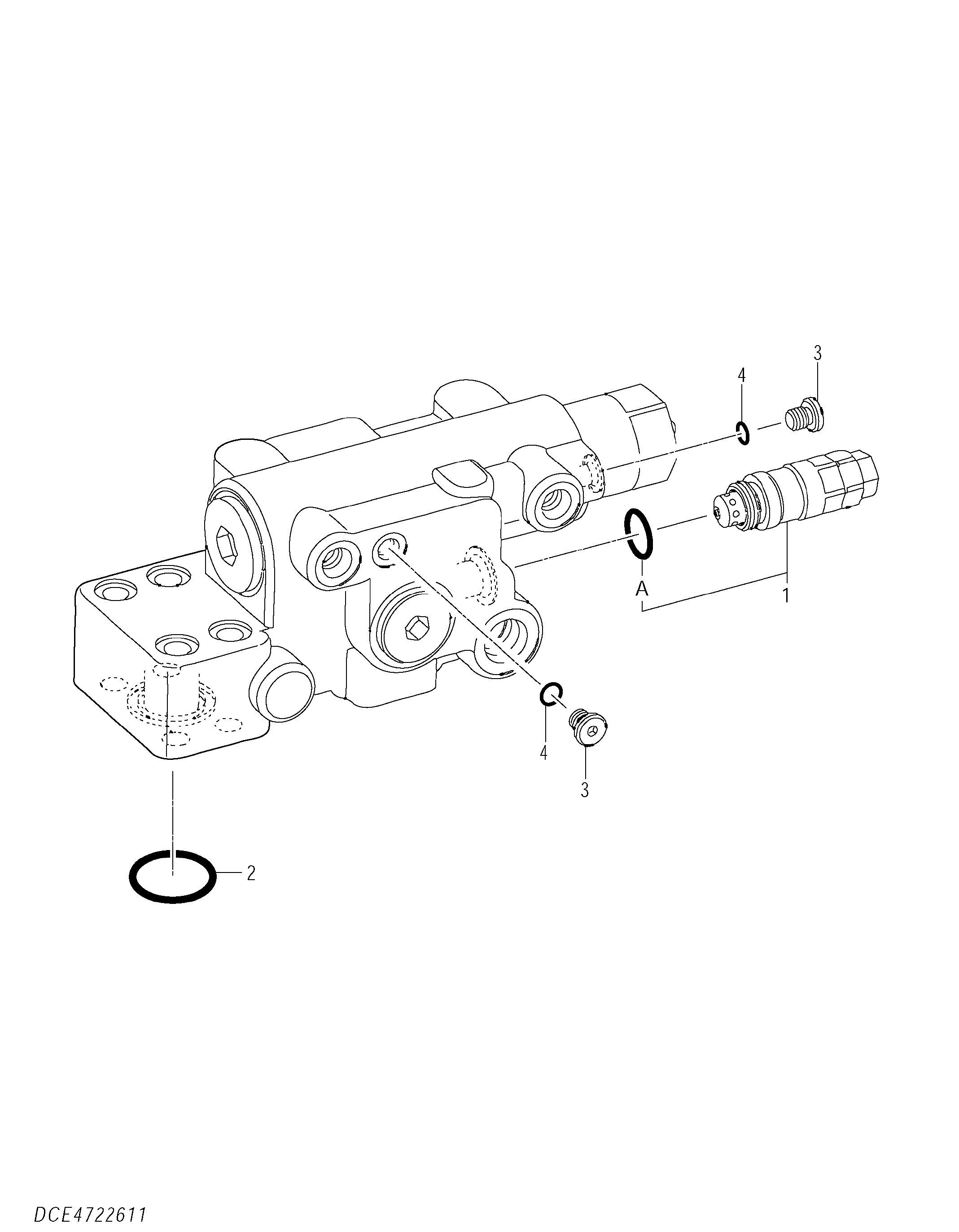 Схема Клапан удерживающий (рукоять) HITACHI ZX250LC-5B
