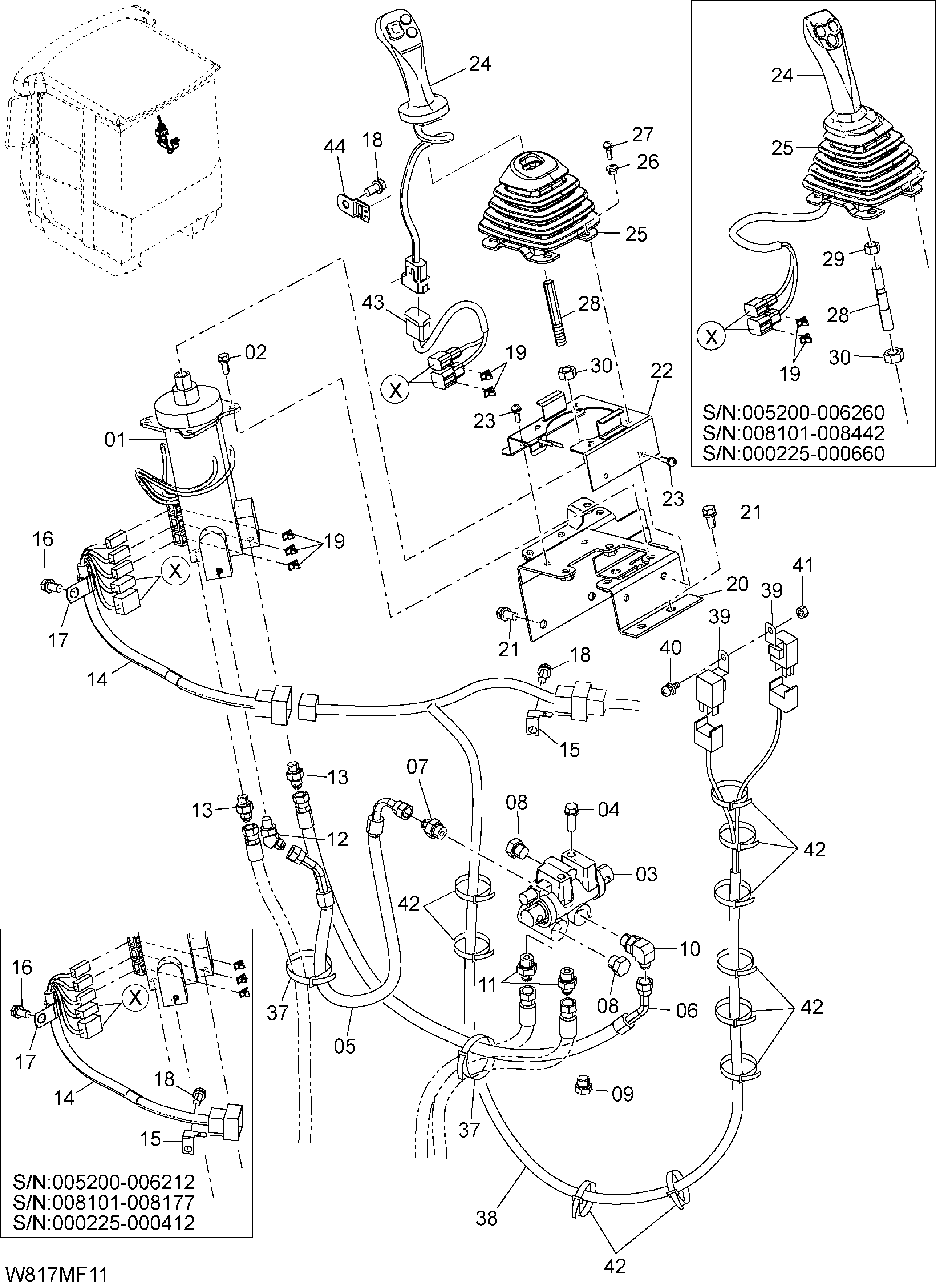 Схема Пилотные гидролинии(многофункциональный)(MFL) HITACHI ZW310-A