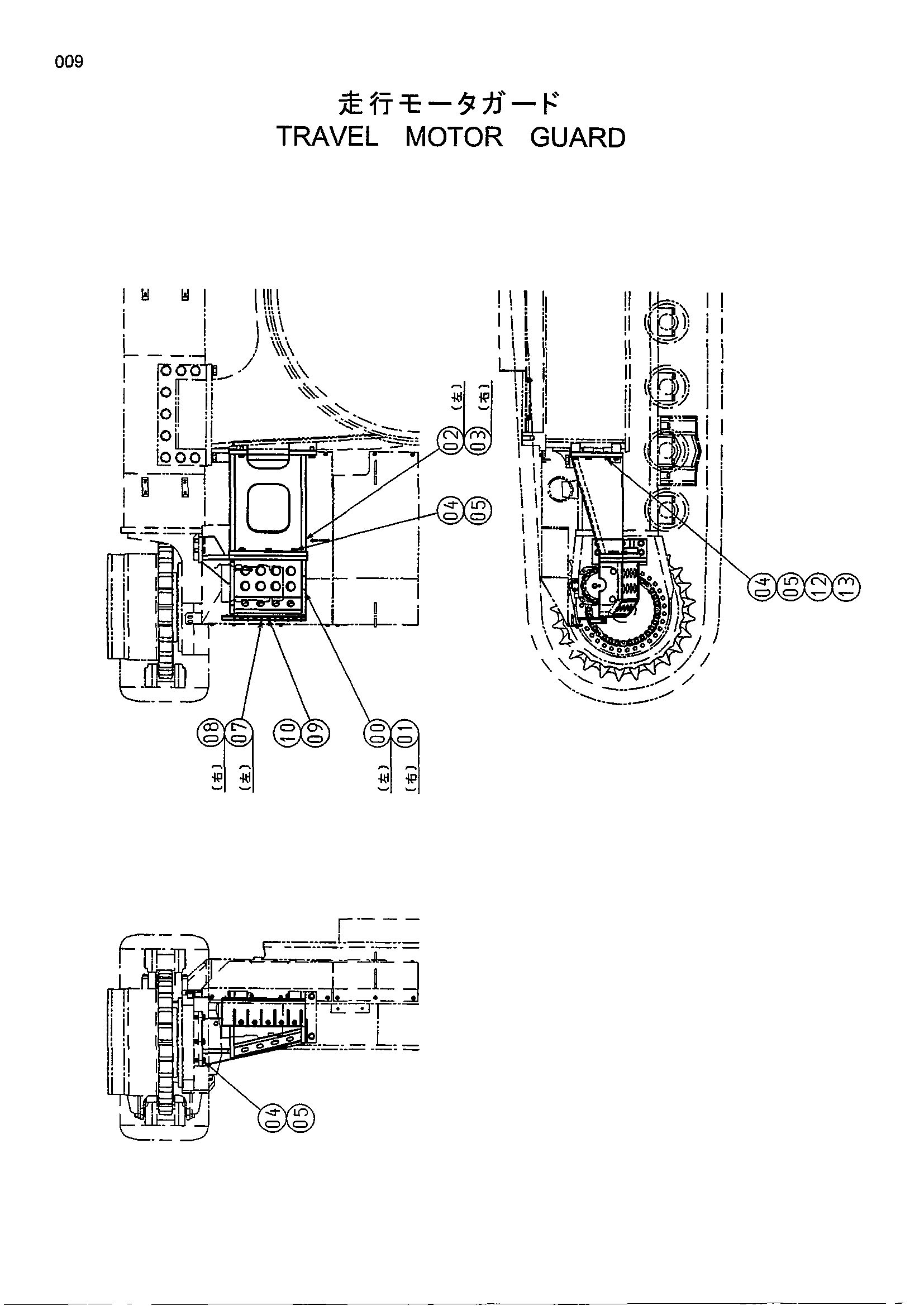 Схема Гидромотор хода защита HITACHI EX1800-3