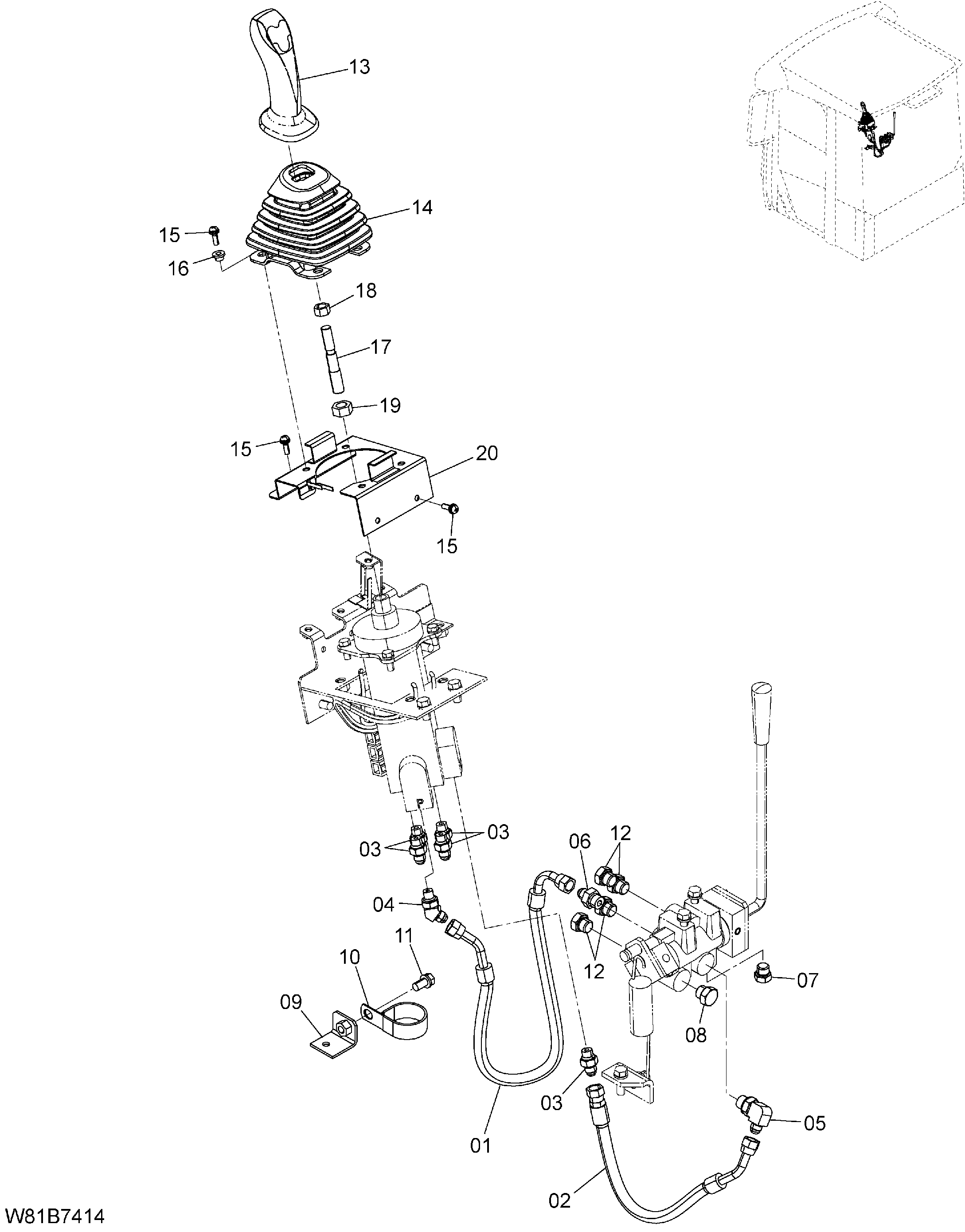 Схема Пилотные гидролинии(многофункциональный)(ML) HITACHI ZW150
