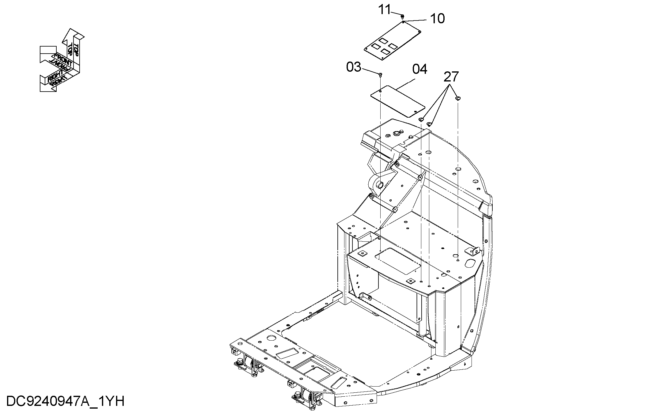 Схема CANOPY (FLOOR) FLOOR PARTS (CANOPY) HITACHI ZX40WM-3D