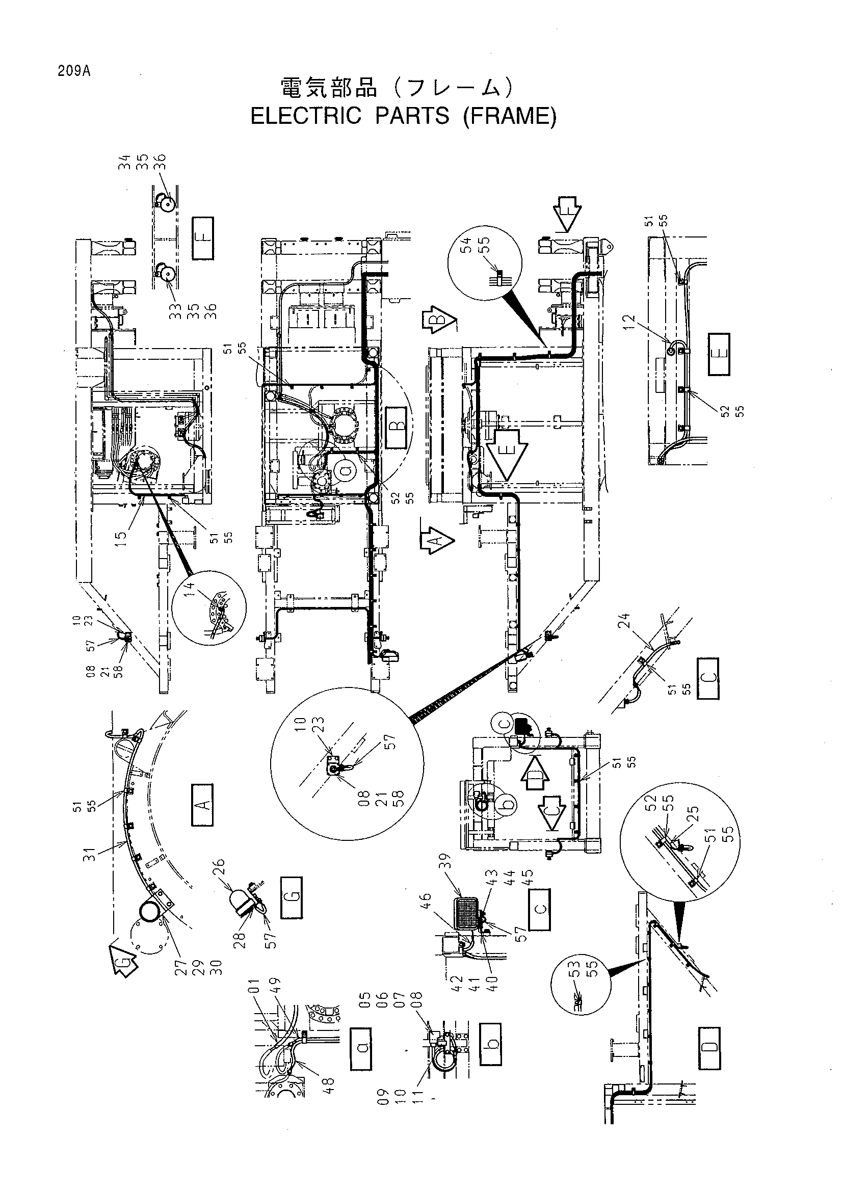 Схема Электрооборудование (рама) HITACHI SR-P600