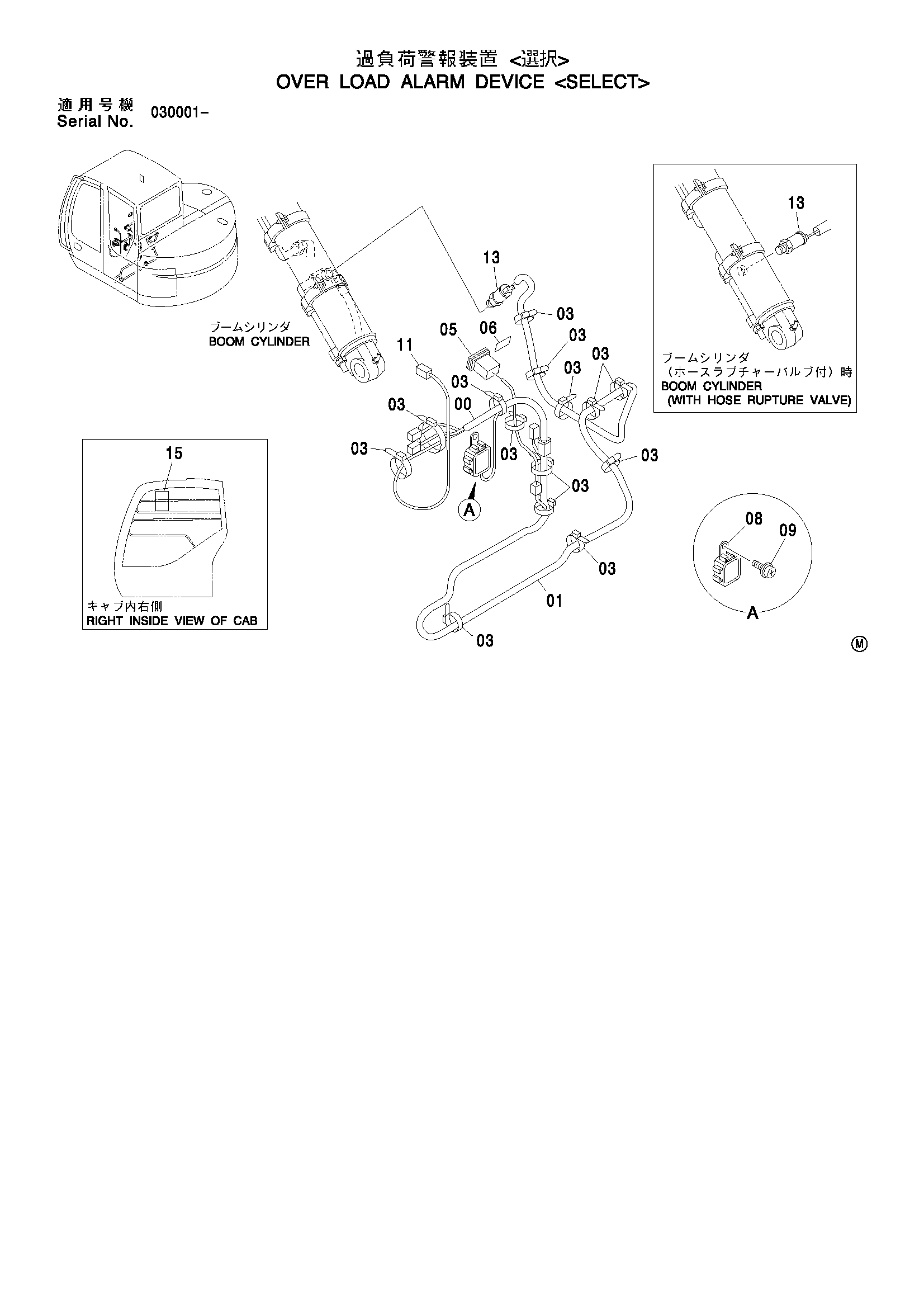 Схема Над нагрузка сигнализация устройство <выбор> HITACHI ZX75US