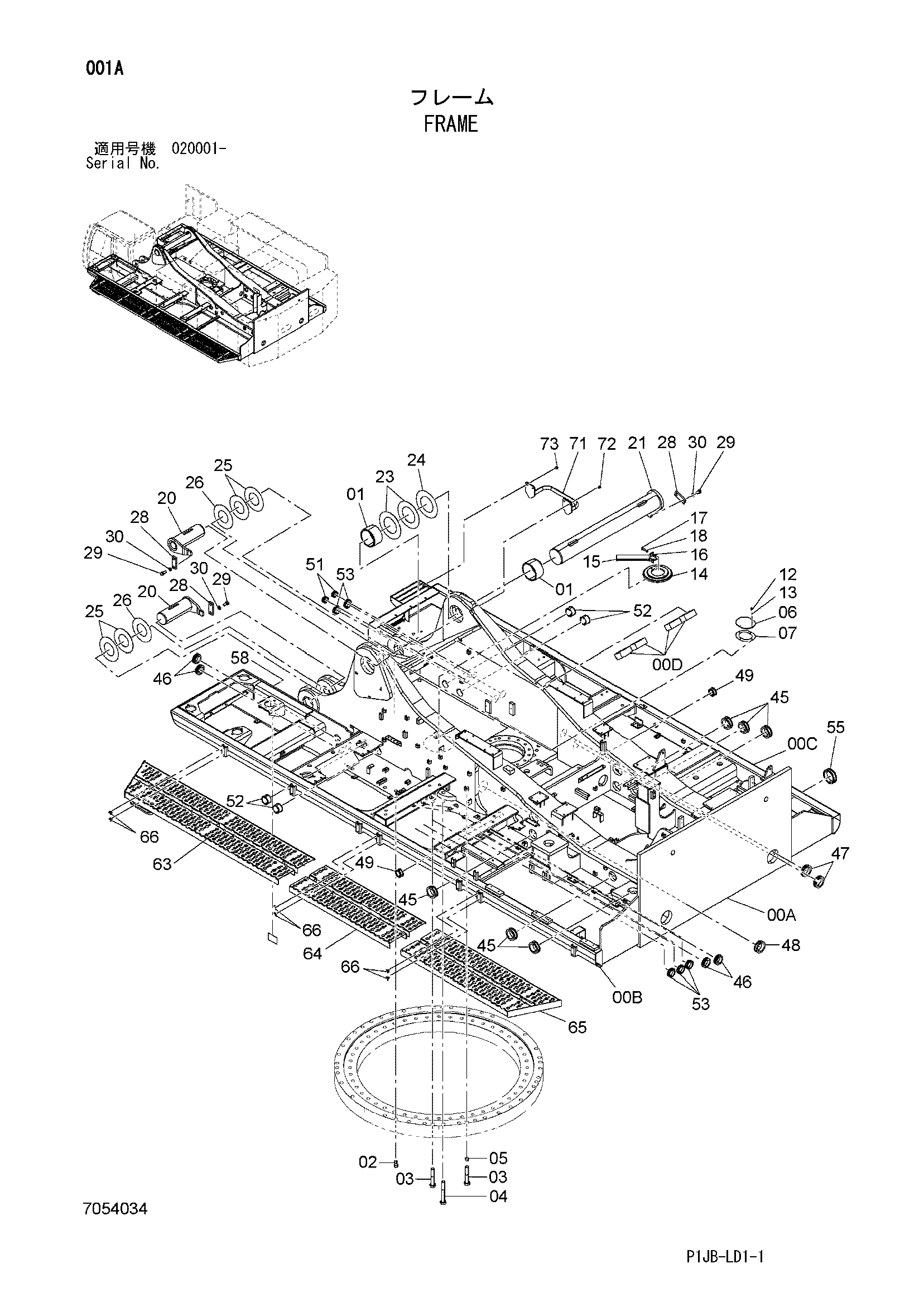 Схема Рама HITACHI ZX870H-3