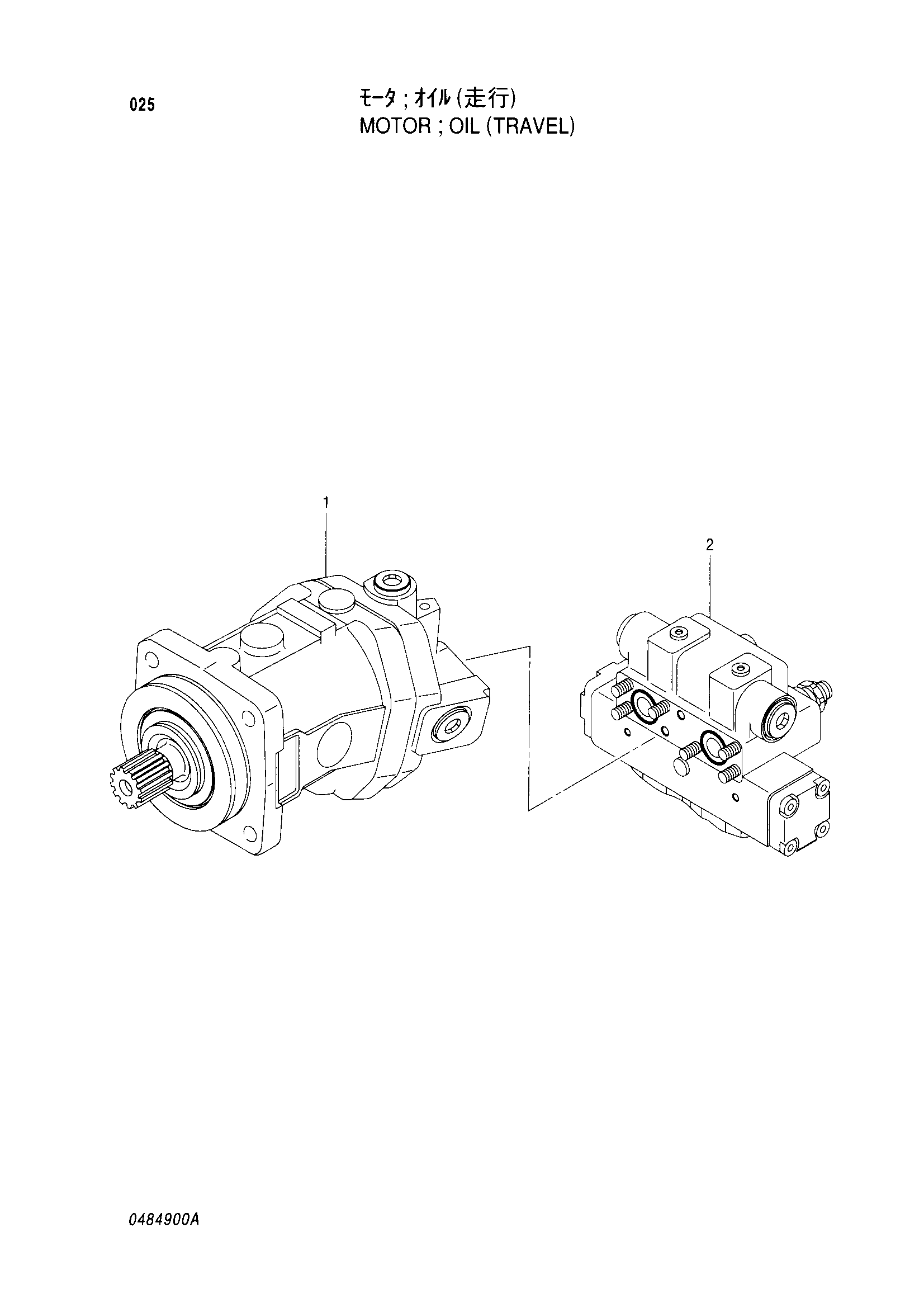 Схема Гидромотор (ход) HITACHI EX60WD-2