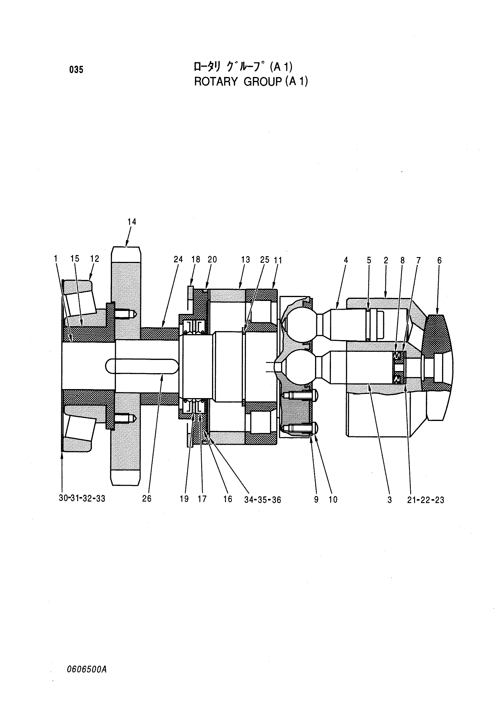 Схема Поворотный группа (A1) HITACHI KH150-3