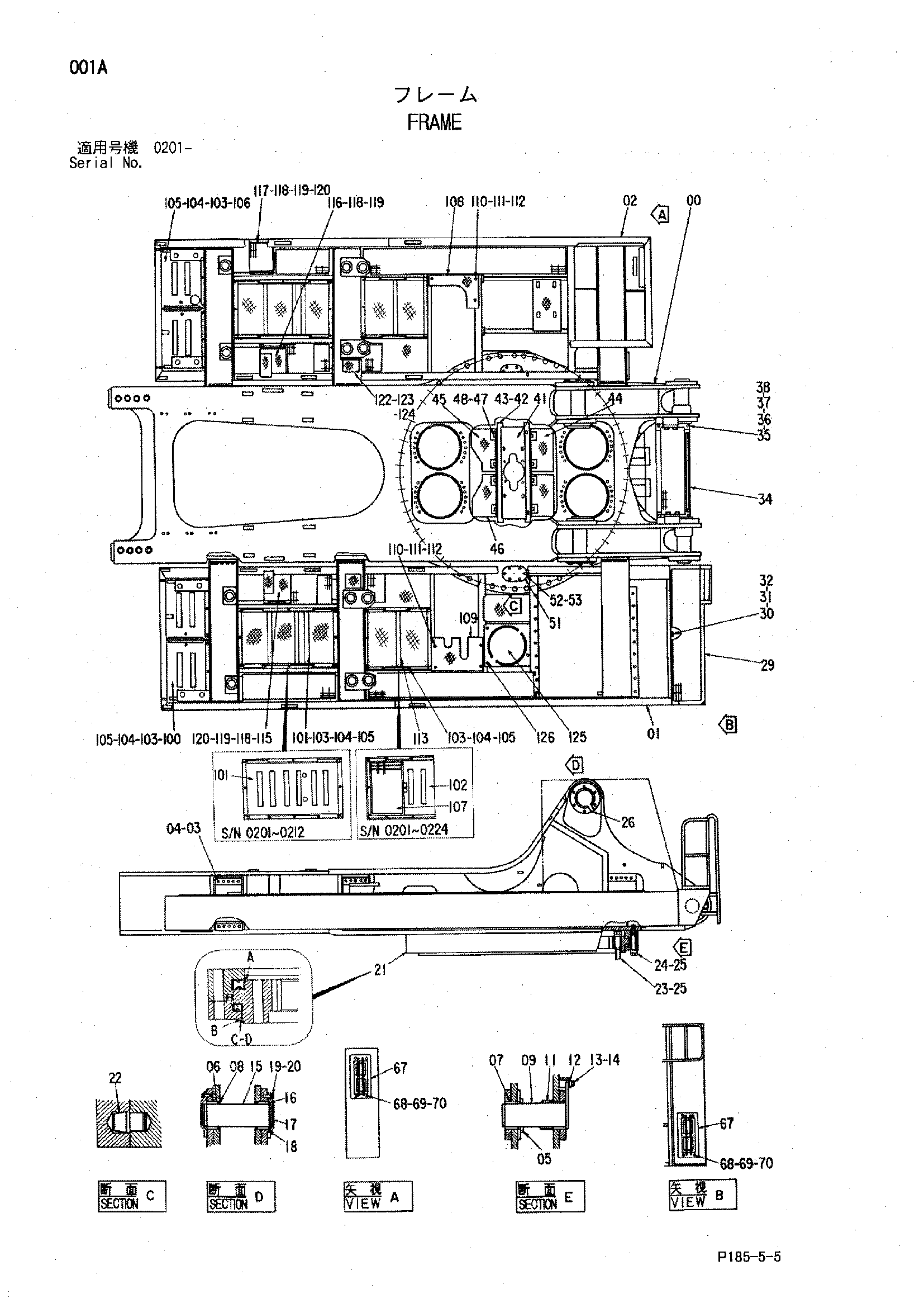 Схема Рама HITACHI EX3500