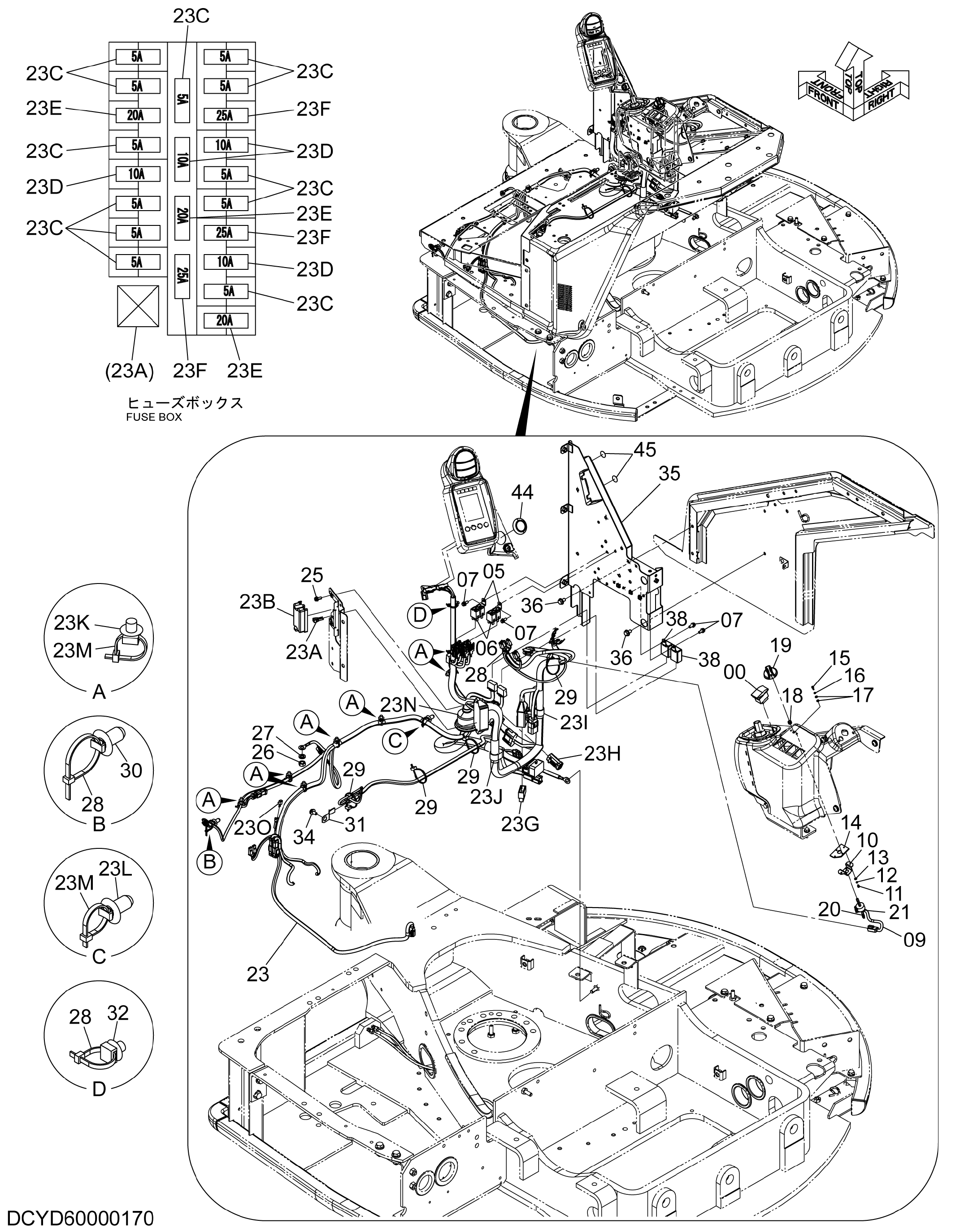Схема Электрооборудование (2) HITACHI ZX48U-5A