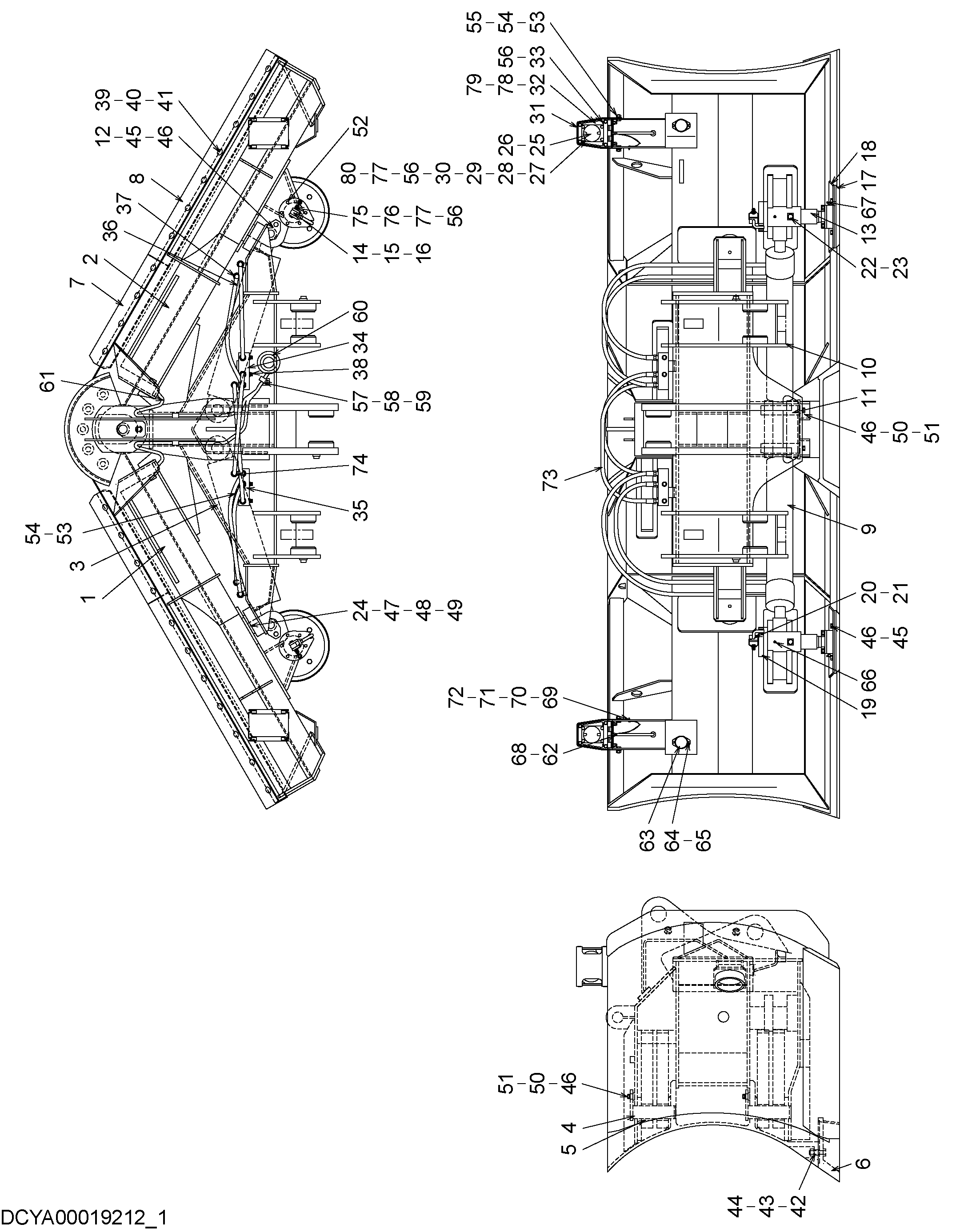 Схема Многофункциональный поворотный плуг (1/2) HITACHI ZW180