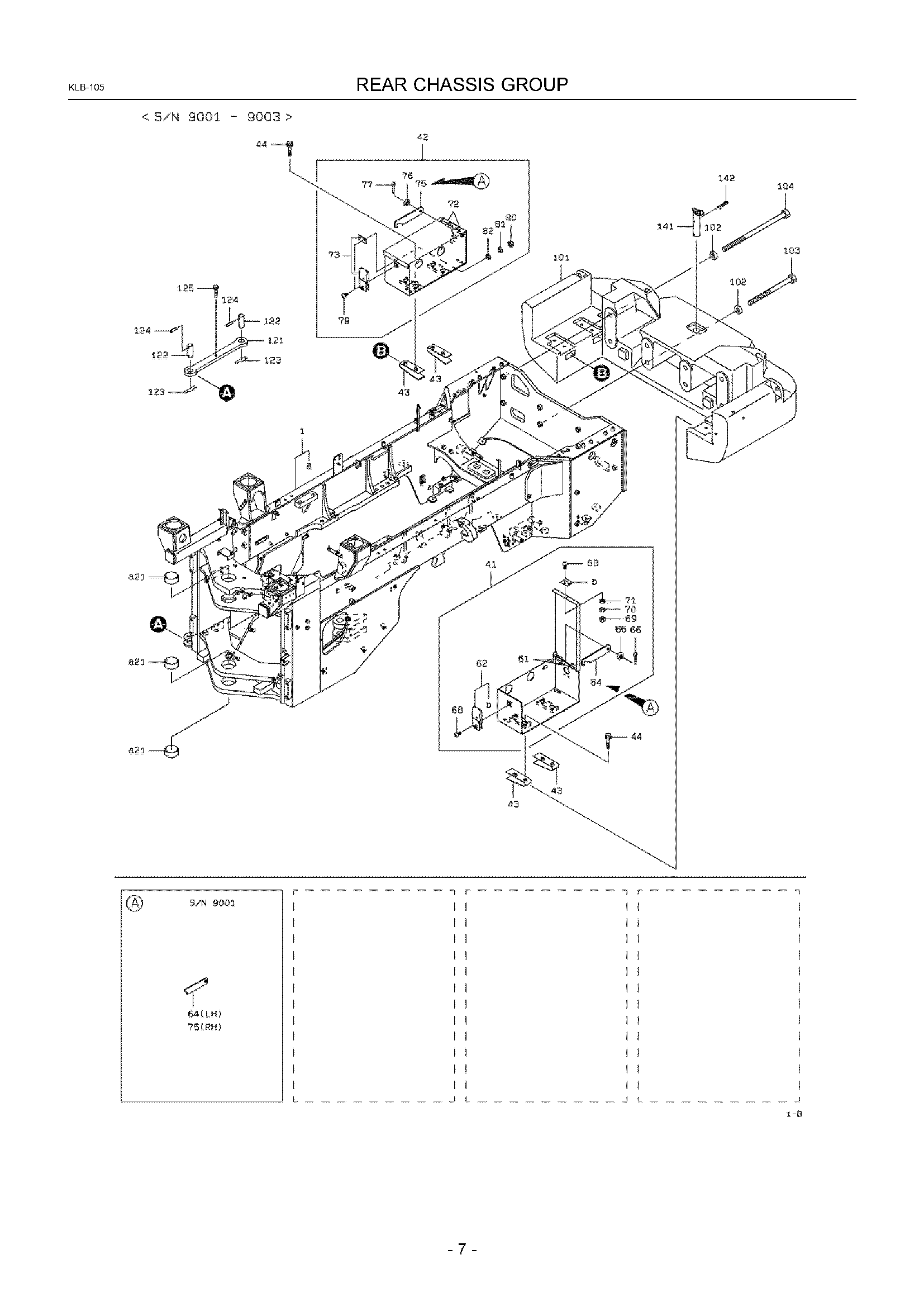 Схема Задний шасси группа HITACHI ZW330