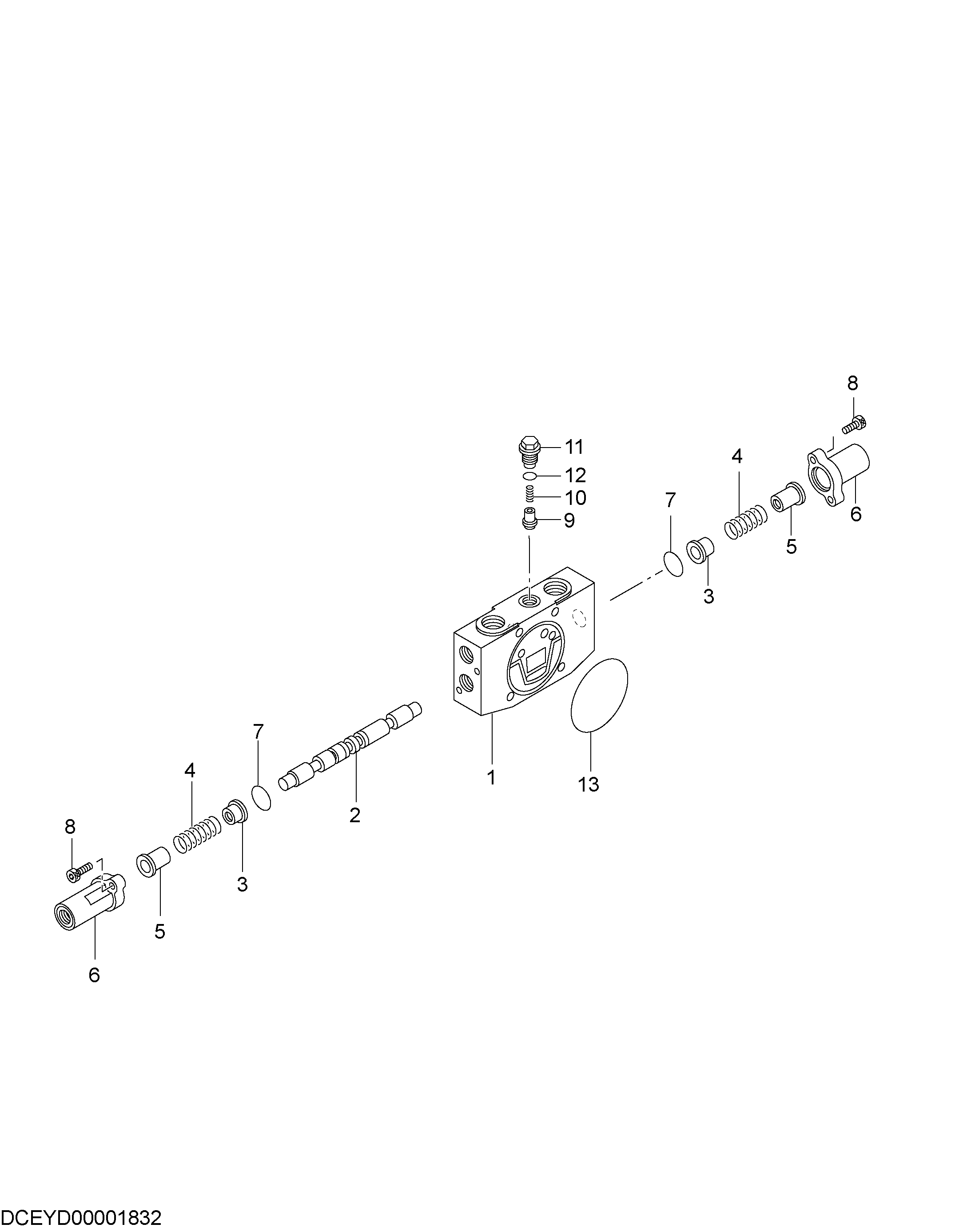 Схема Секция (поворот) HITACHI ZX35U-3