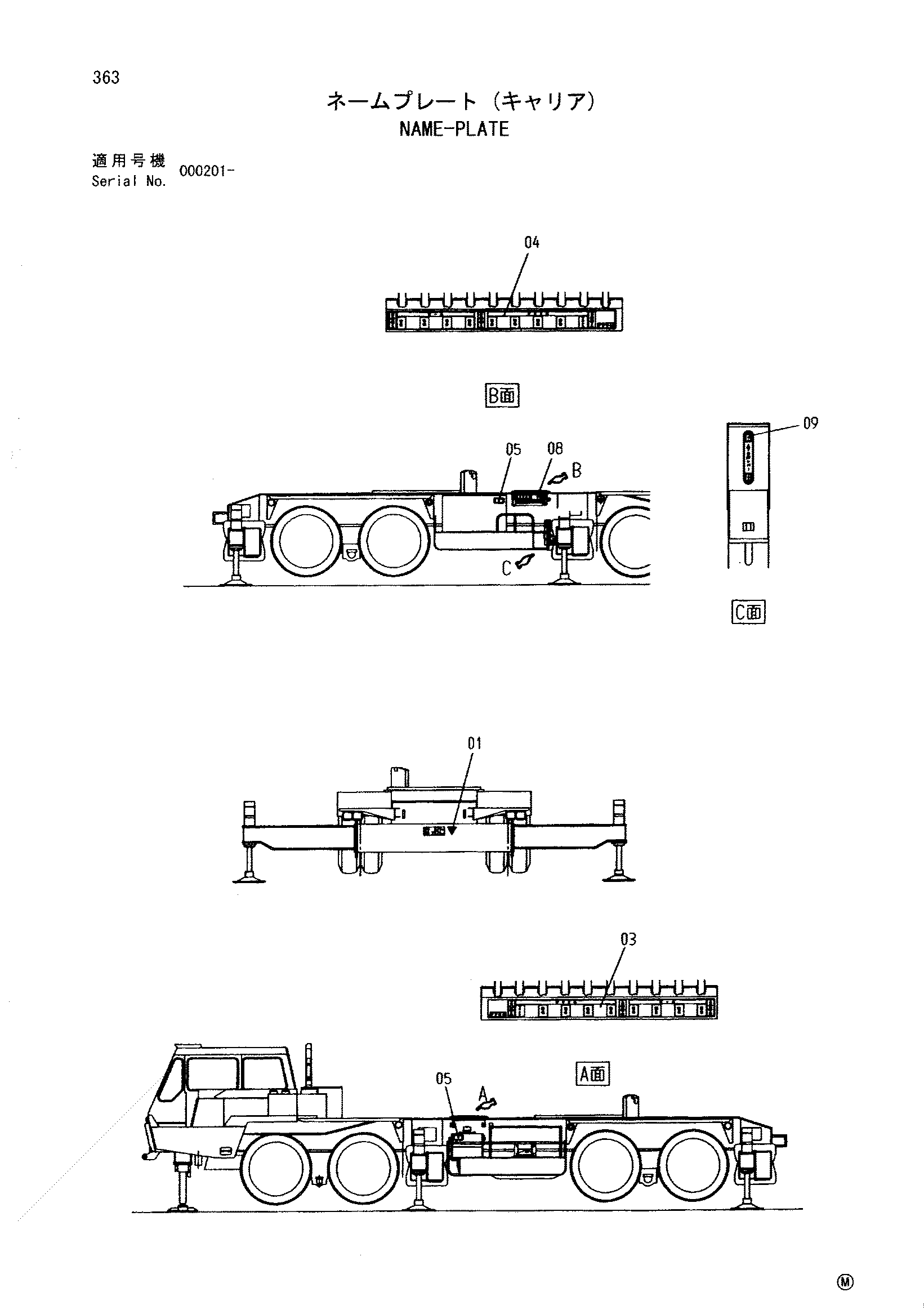 Схема Информационная табличка HITACHI SCX500W
