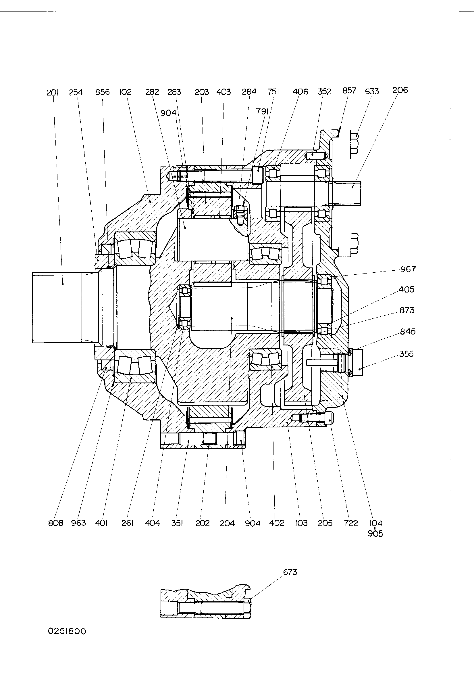 Схема Трансмиссия HITACHI KH125-3(D)