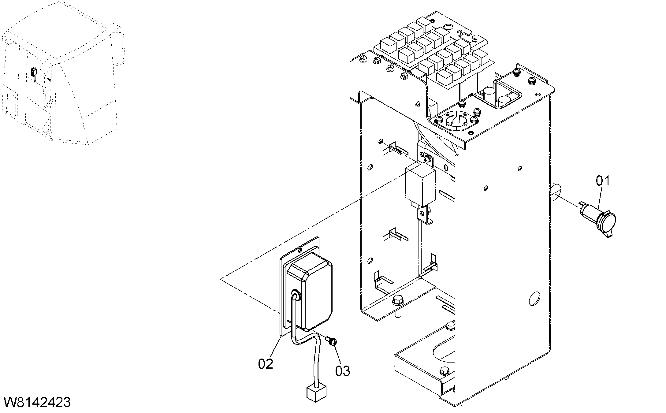 Схема 12V силовой блок(DC12V) HITACHI ZW140