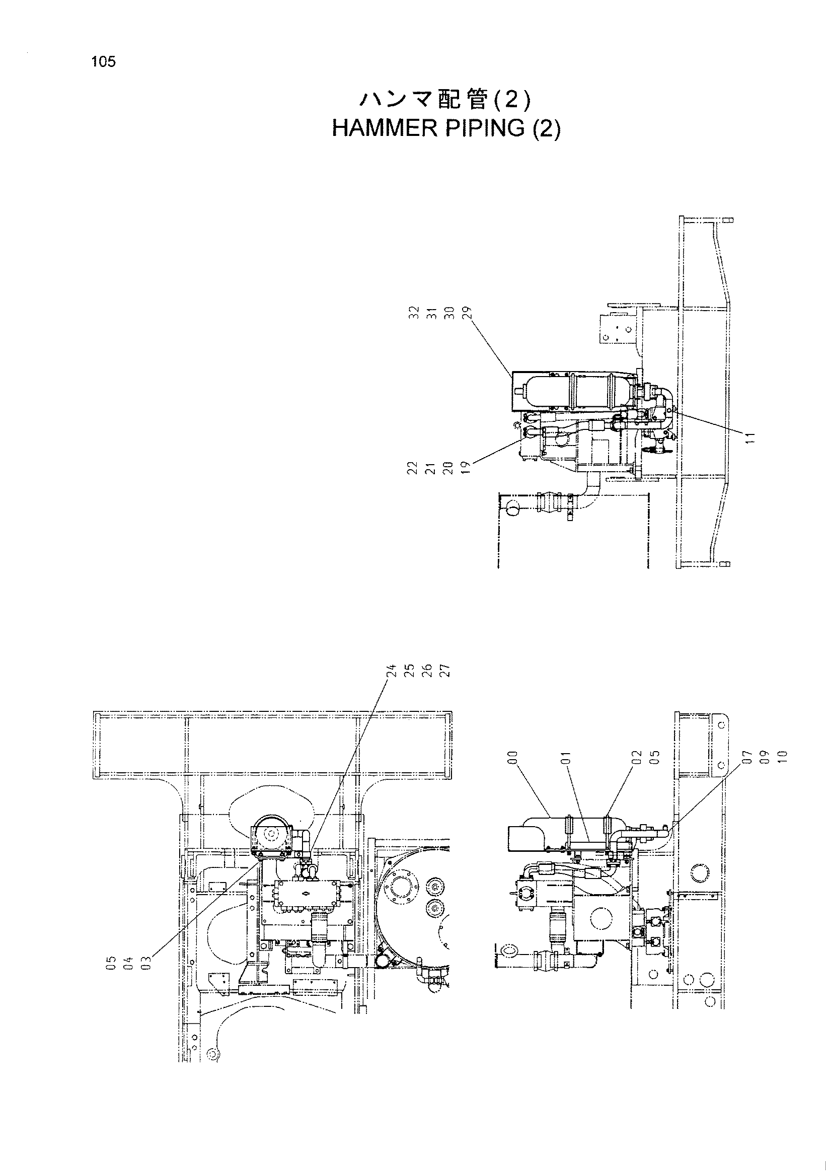 Схема Хаммер трубопроводы (2) HITACHI CX500PD