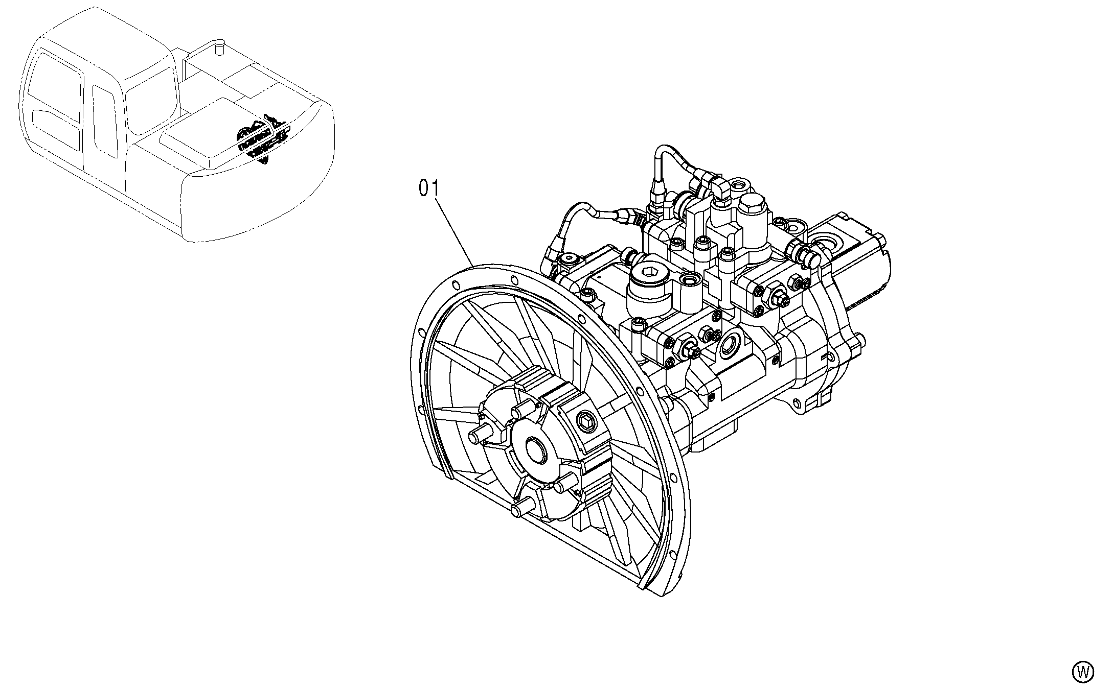 Схема Насосный агрегат HITACHI ZX120-E