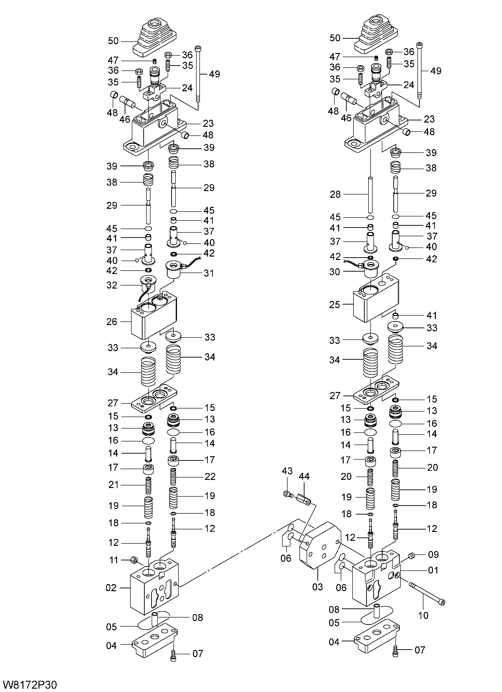 Схема Клапан пилотный(2PL, 2PL003) HITACHI ZW310-HCMF