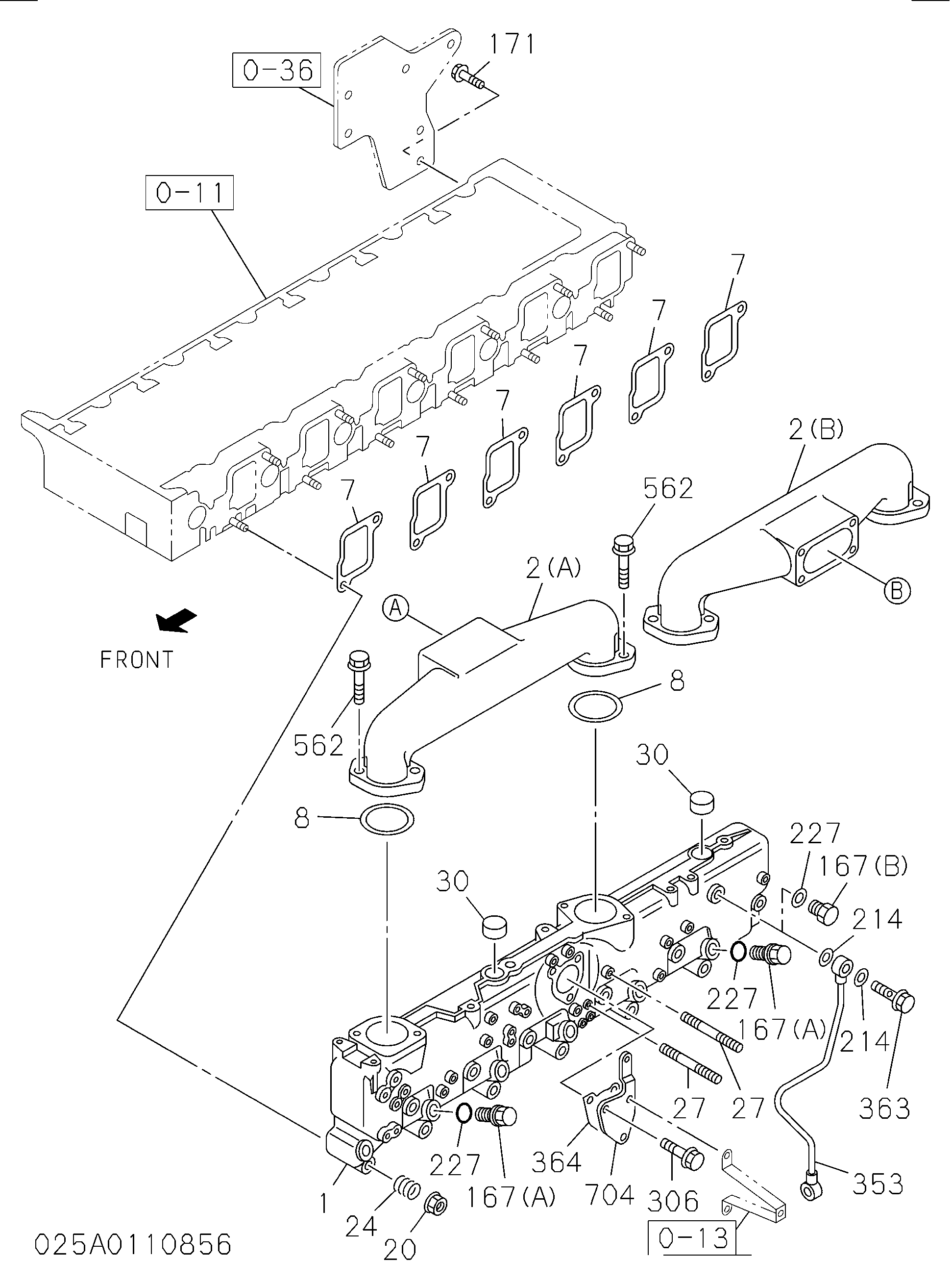 Схема 025: Впускной коллектор HITACHI ZX600