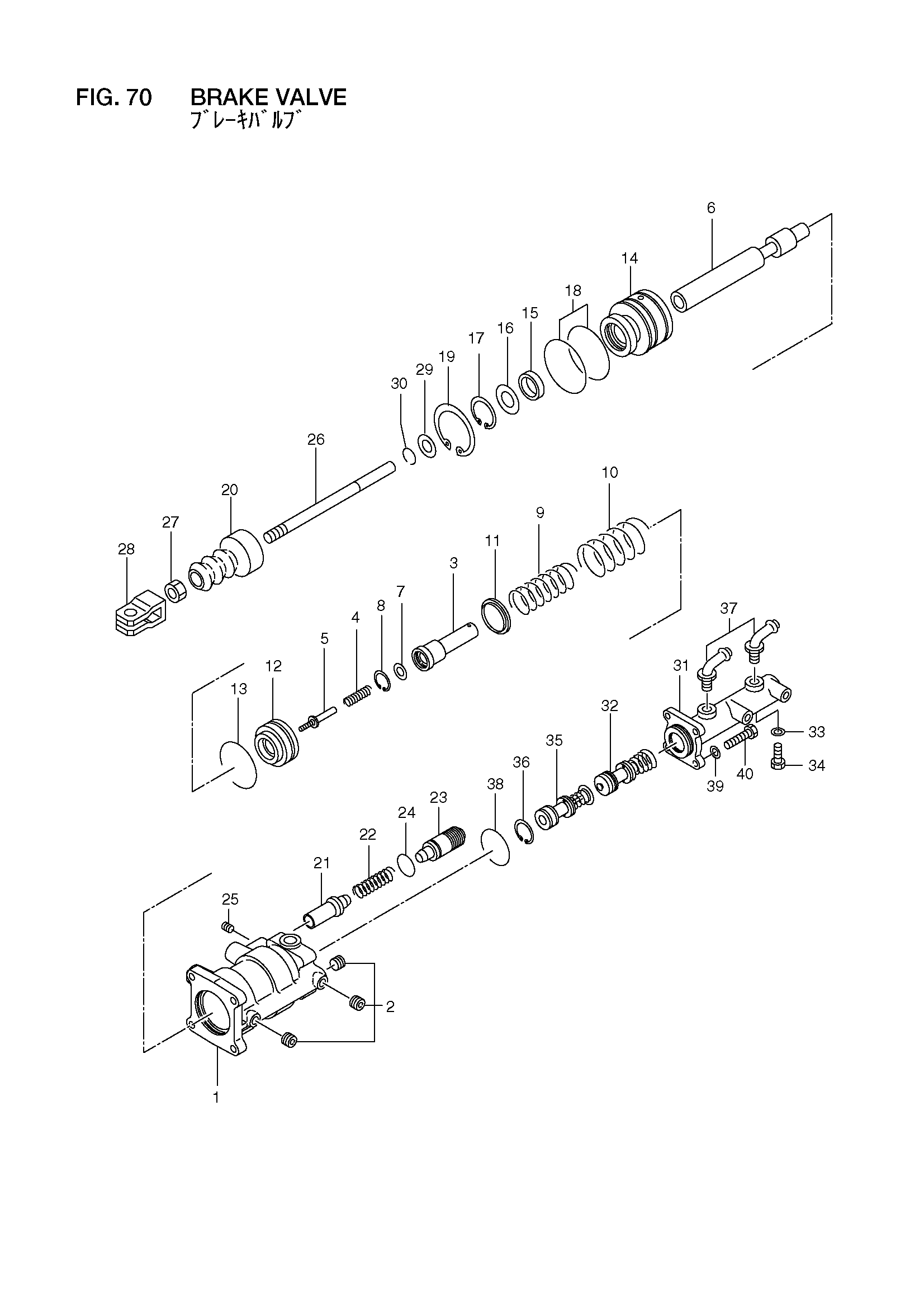 Схема Тормозной клапан HITACHI LX70-7