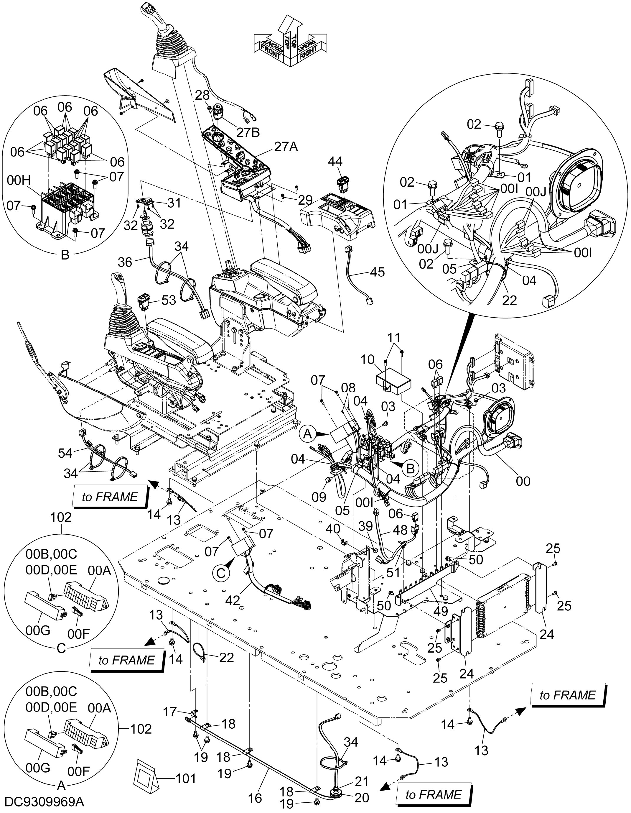 Схема Электрооборудование (7-1) HITACHI ZX470LCH-5B