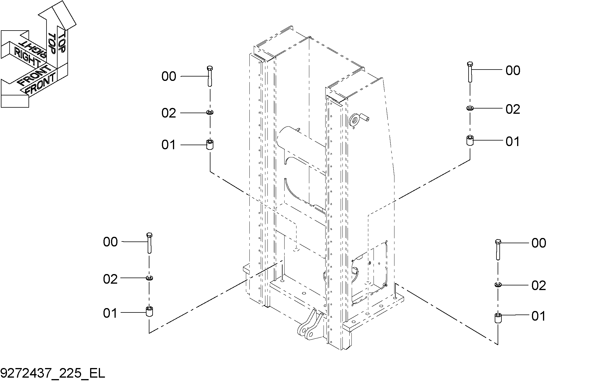Схема Башенный опора HITACHI ZX225USR-3