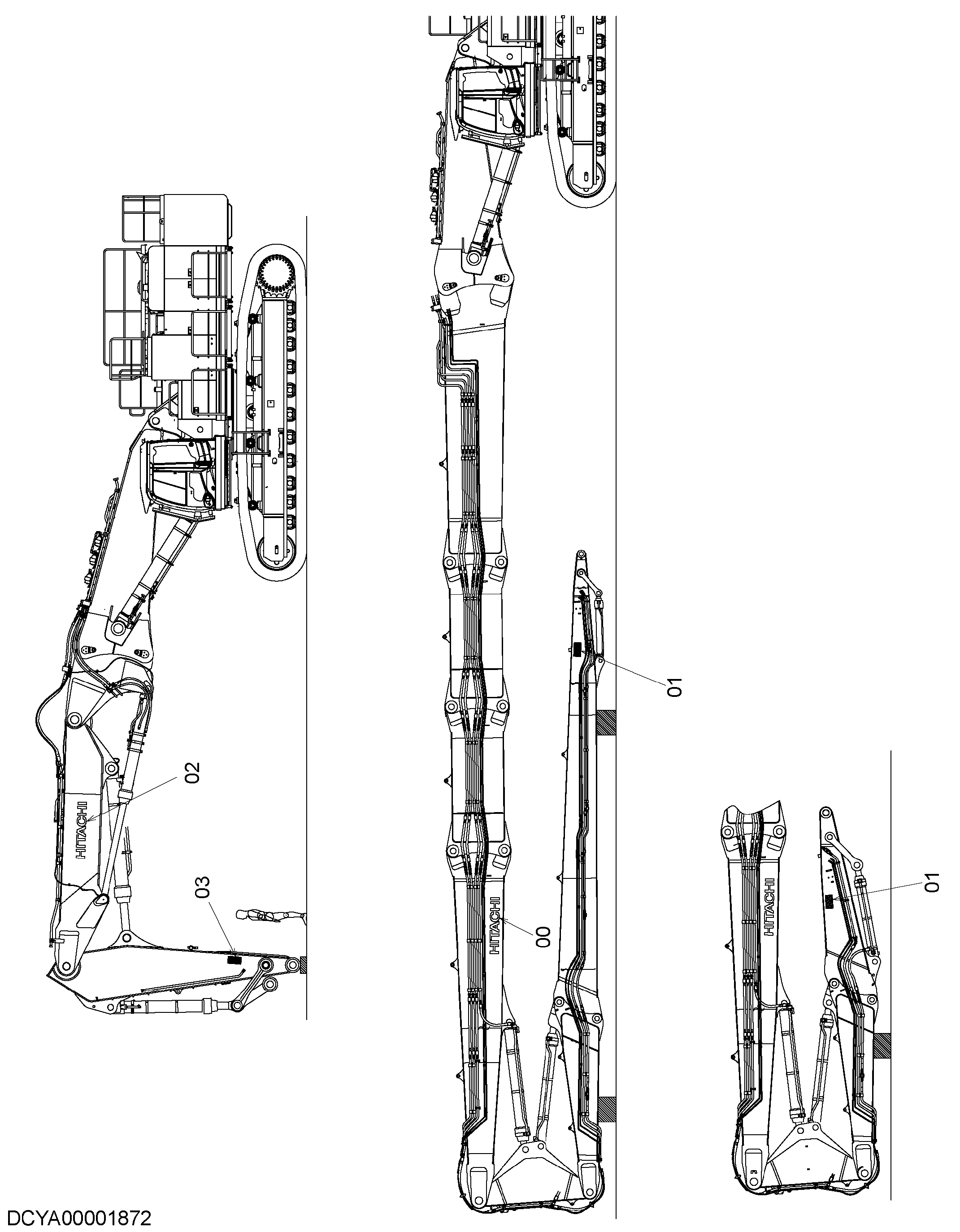 Схема Информационная табличка (передний) HITACHI ZX1800K-3