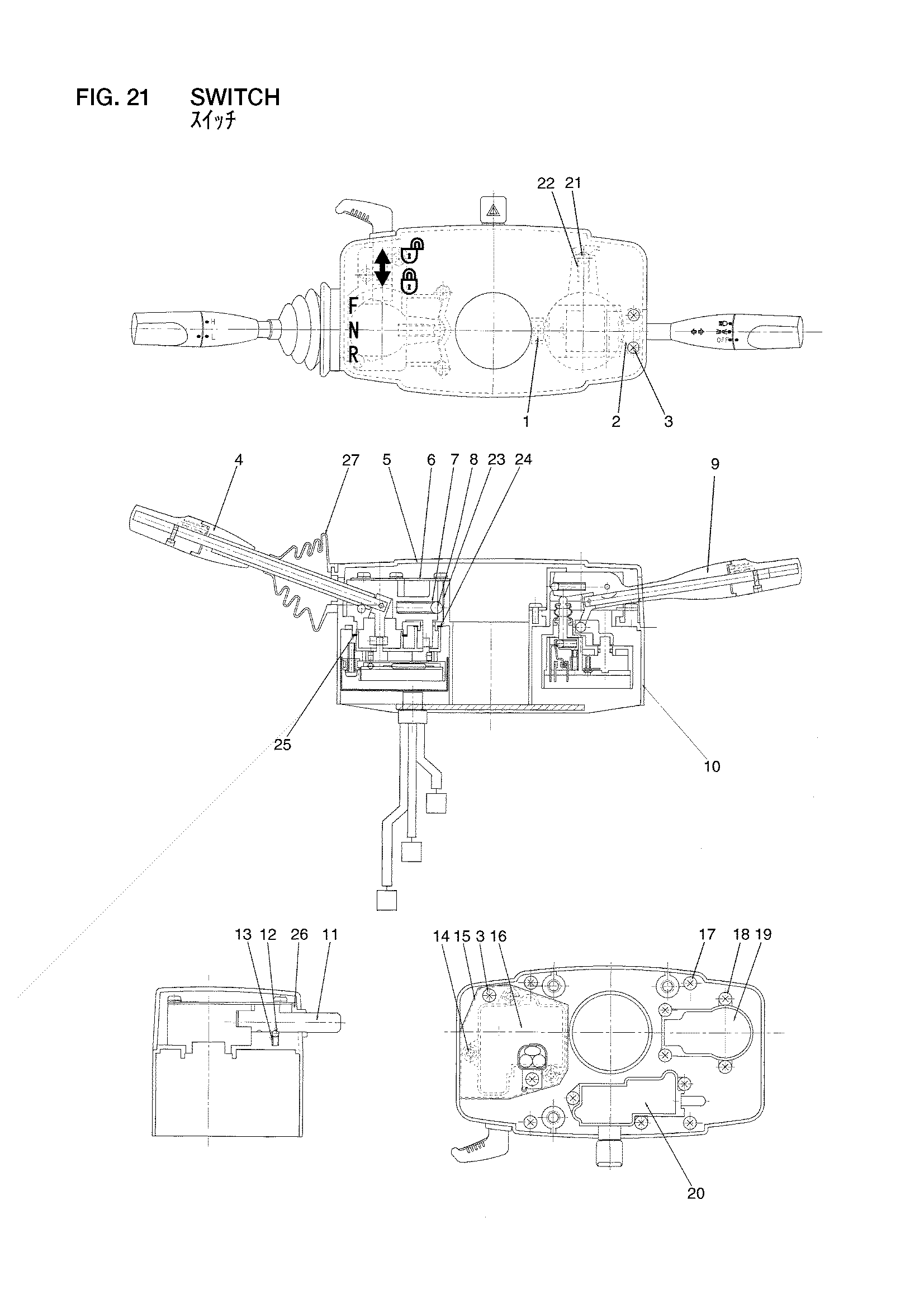 Схема Выключатель HITACHI LX70-7