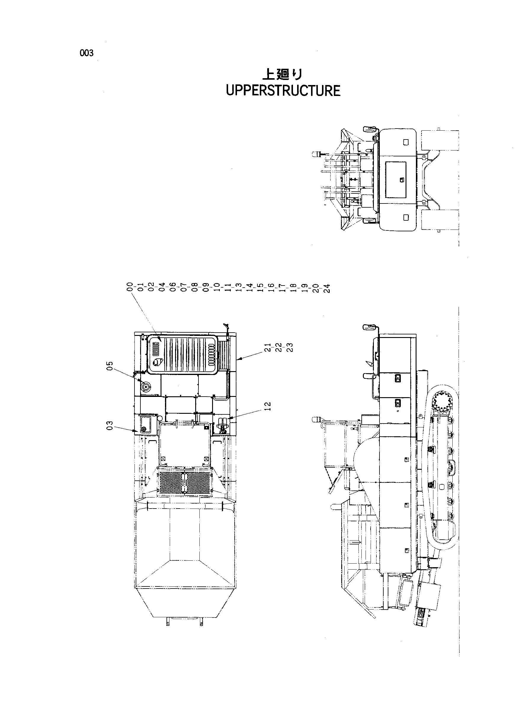 Схема Верхняя платформа HITACHI HR320