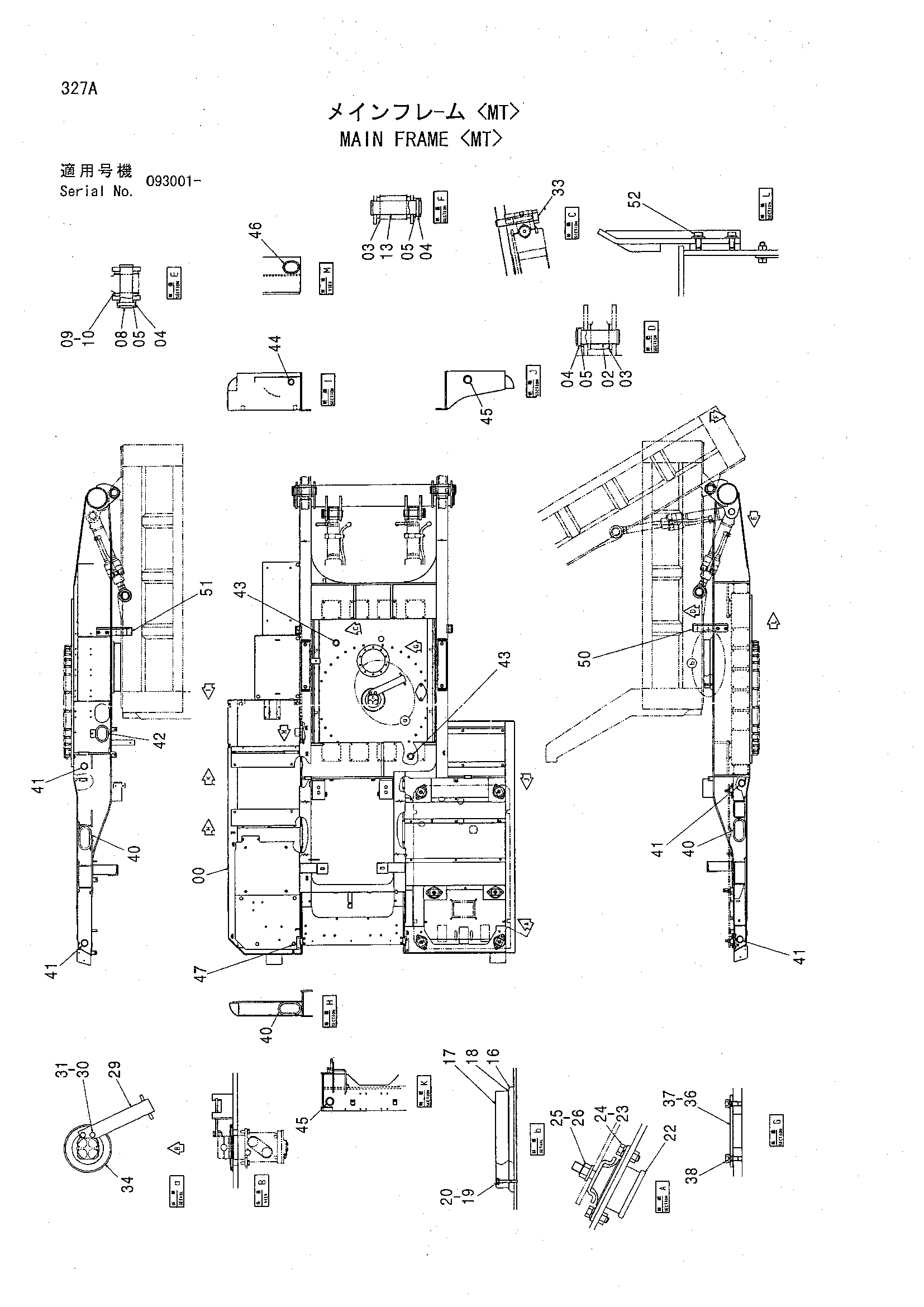 Схема Основной рама <MT> HITACHI CHR70