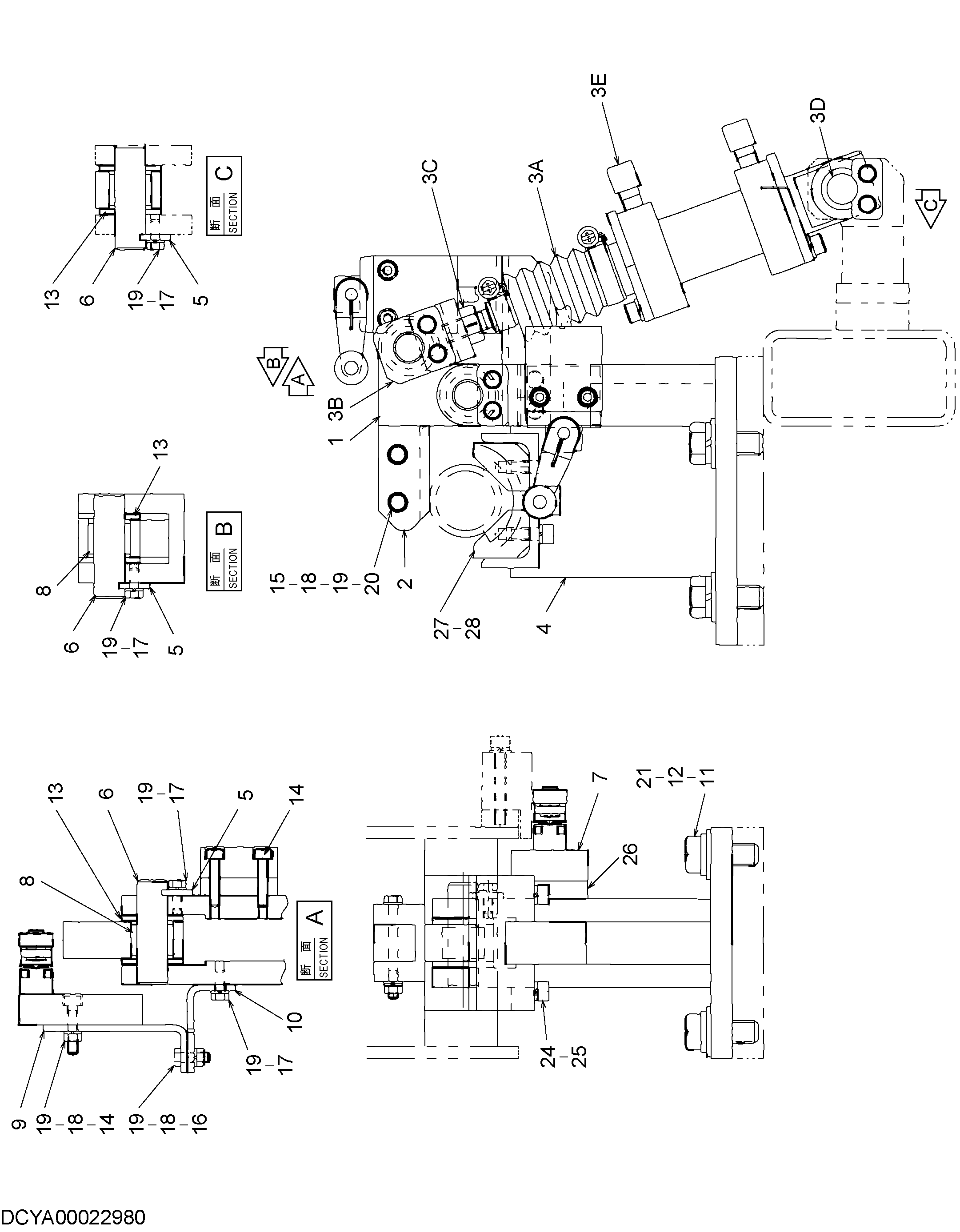 Схема Замок HITACHI EH3500AC2