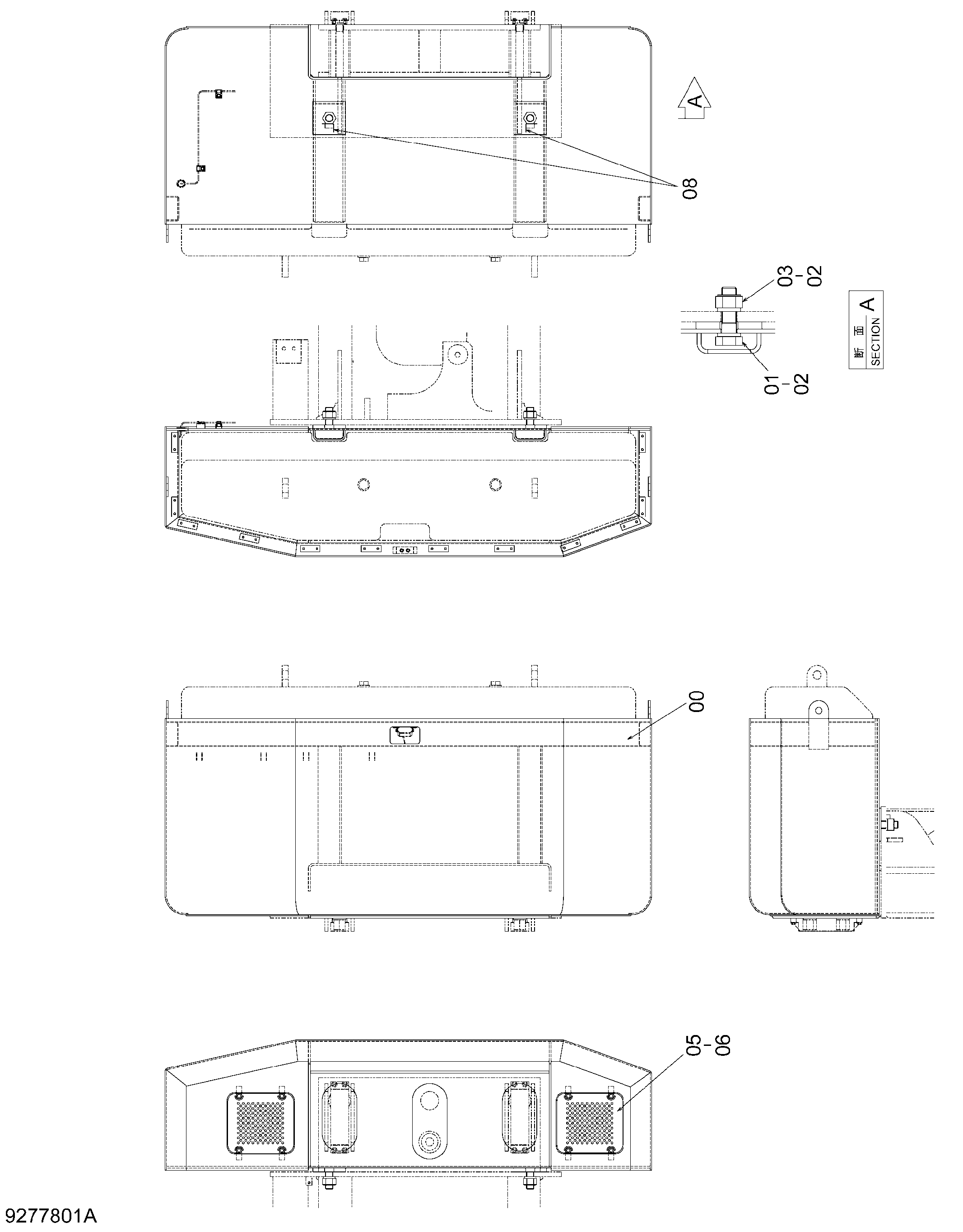 Схема Крышка (сегментатионал коутервеигхт) HITACHI ZX480LCK-3