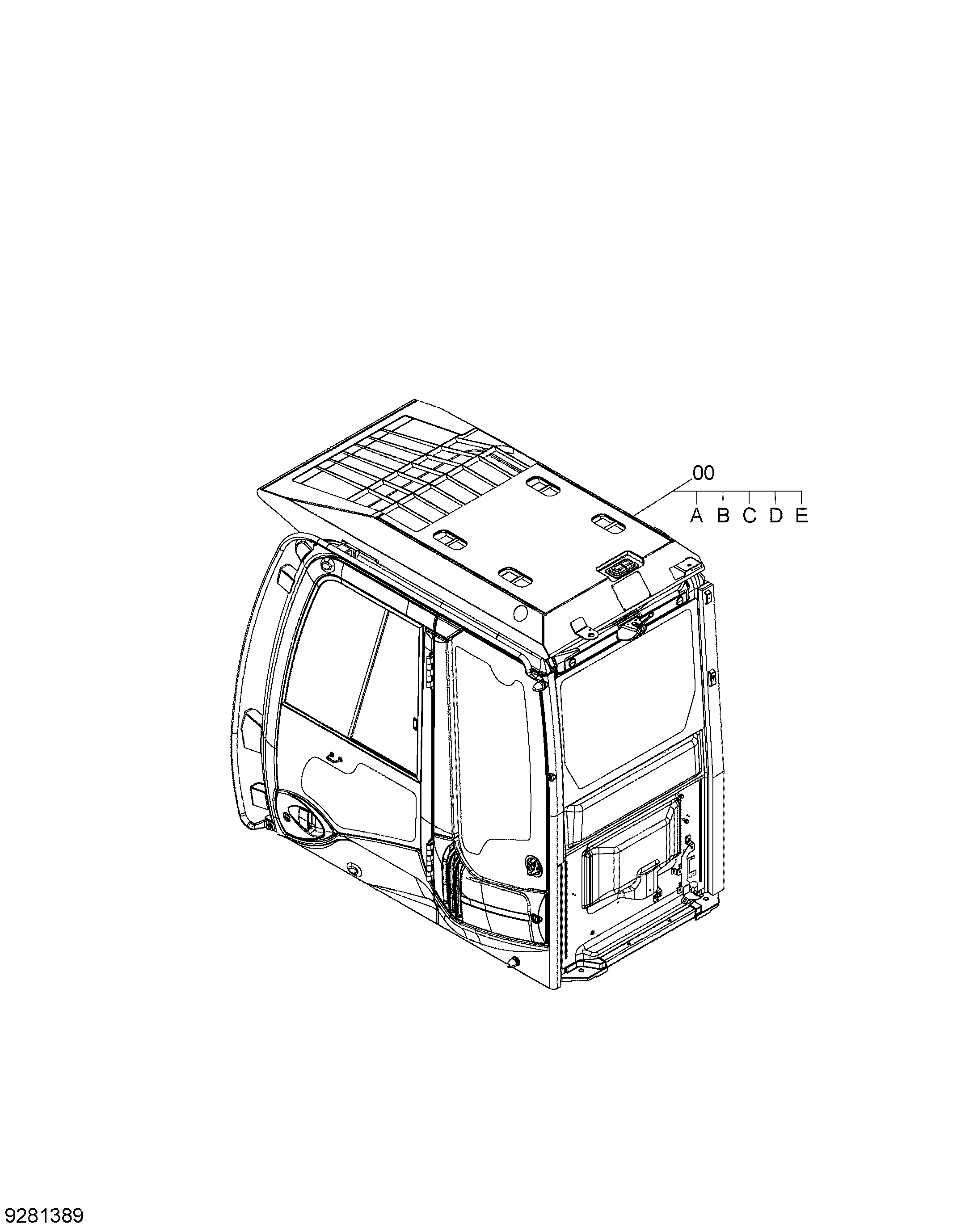 Схема Кабина II(для демонтажное оборудование)[JPN] HITACHI ZX470H-3