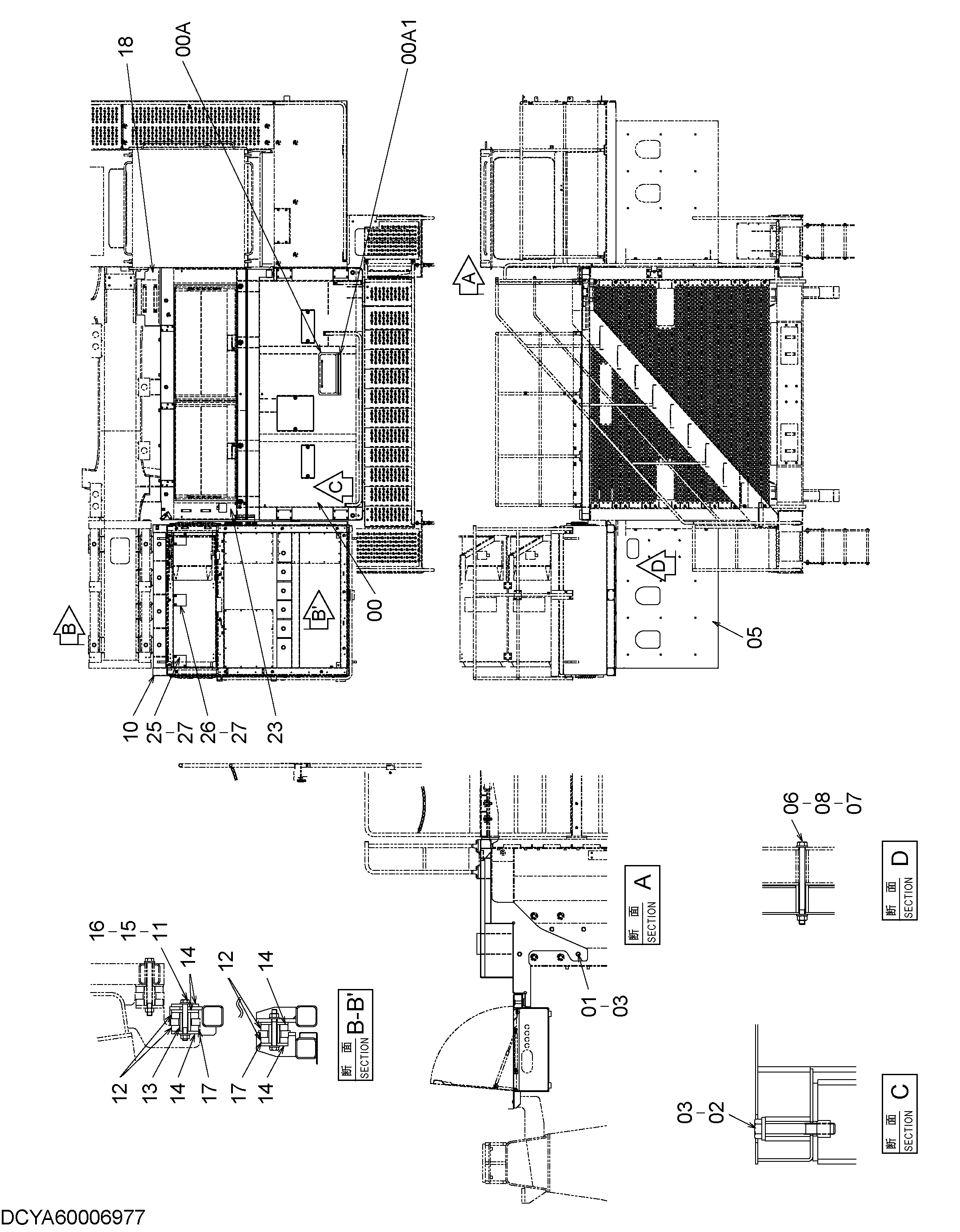 Схема Крыло HITACHI EH3500AC2