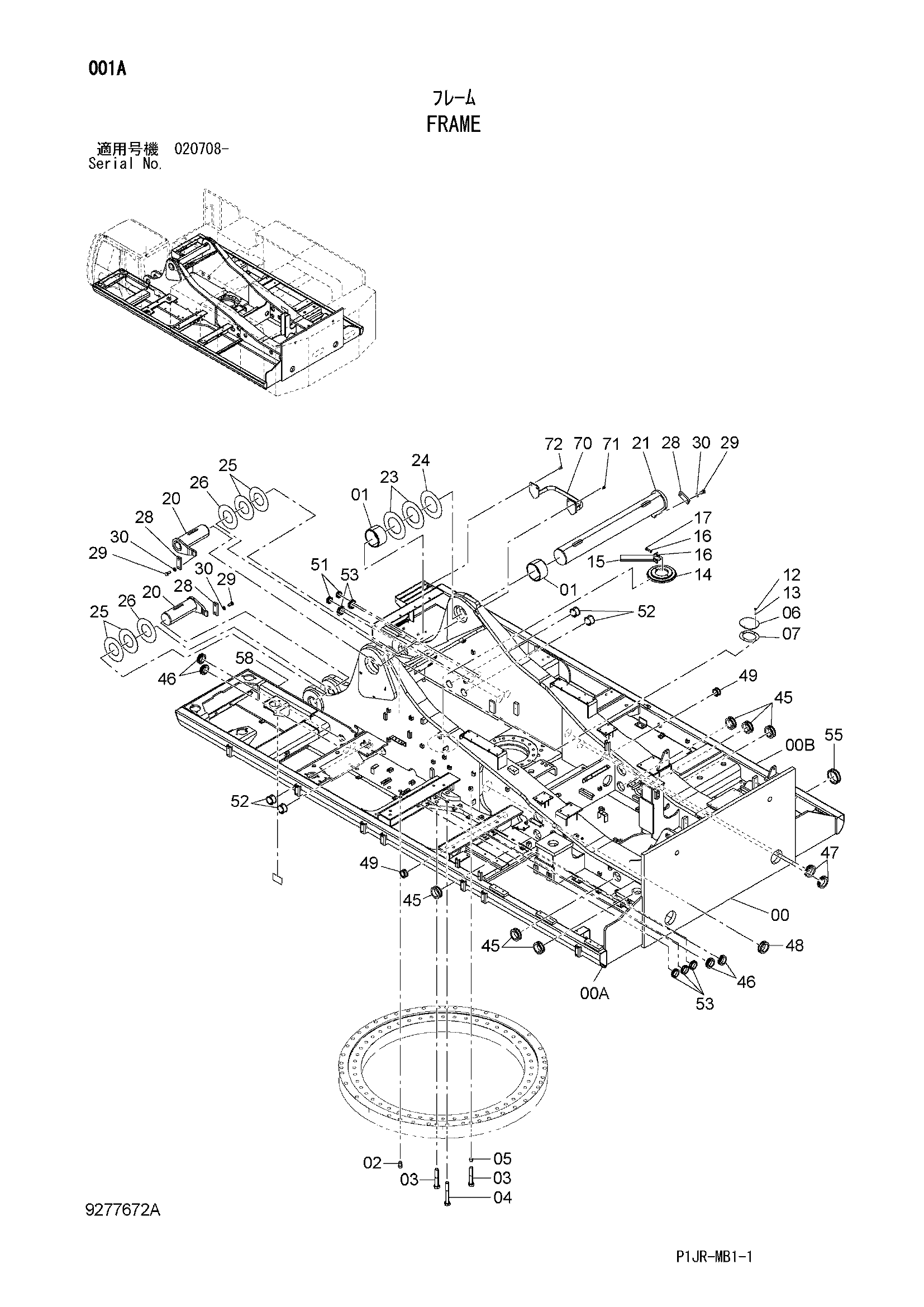 Схема Рама HITACHI ZX1000K-3
