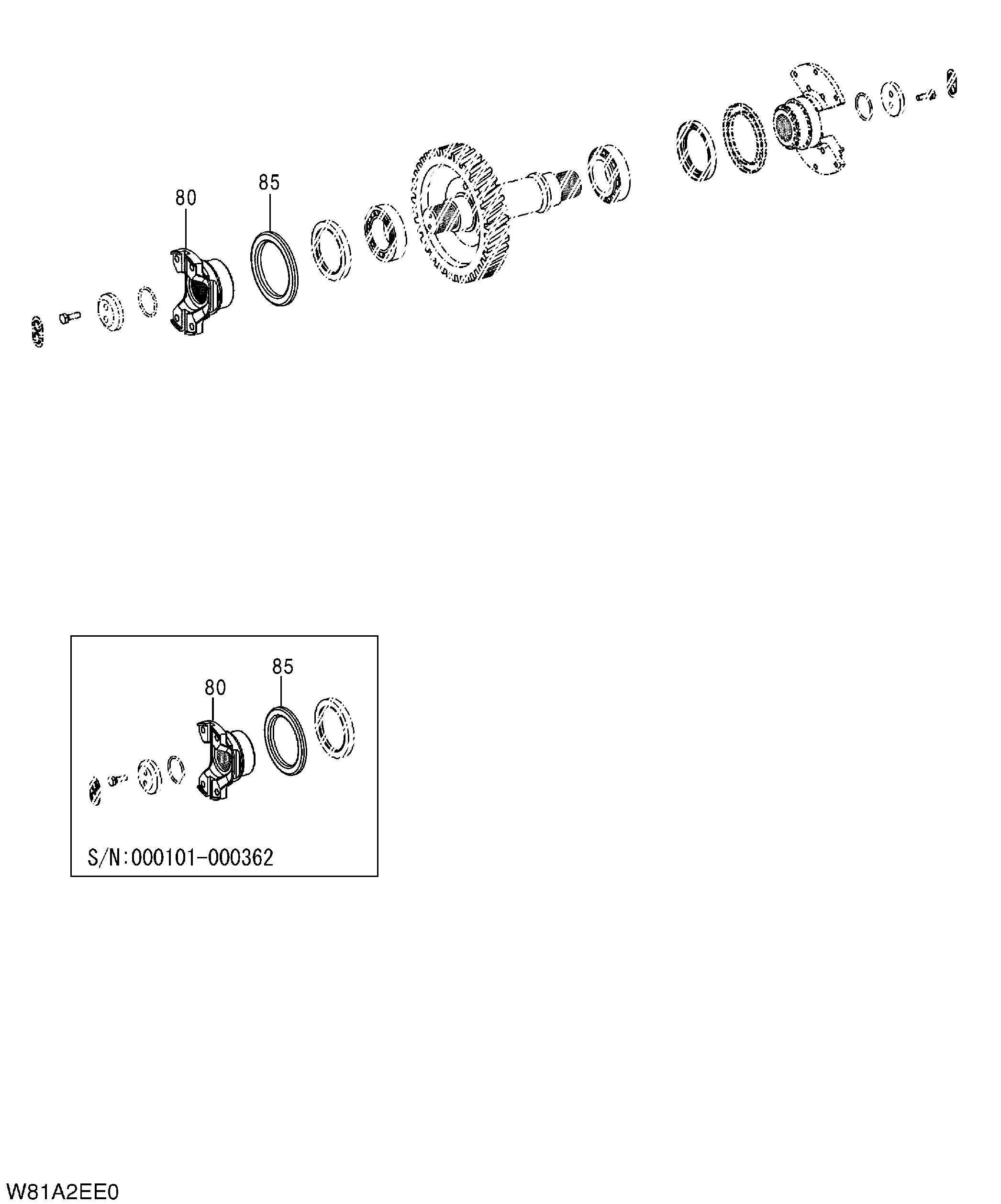 Схема Оутпут (2) [H3H, HSH, HXH] HITACHI ZW250-HCMF