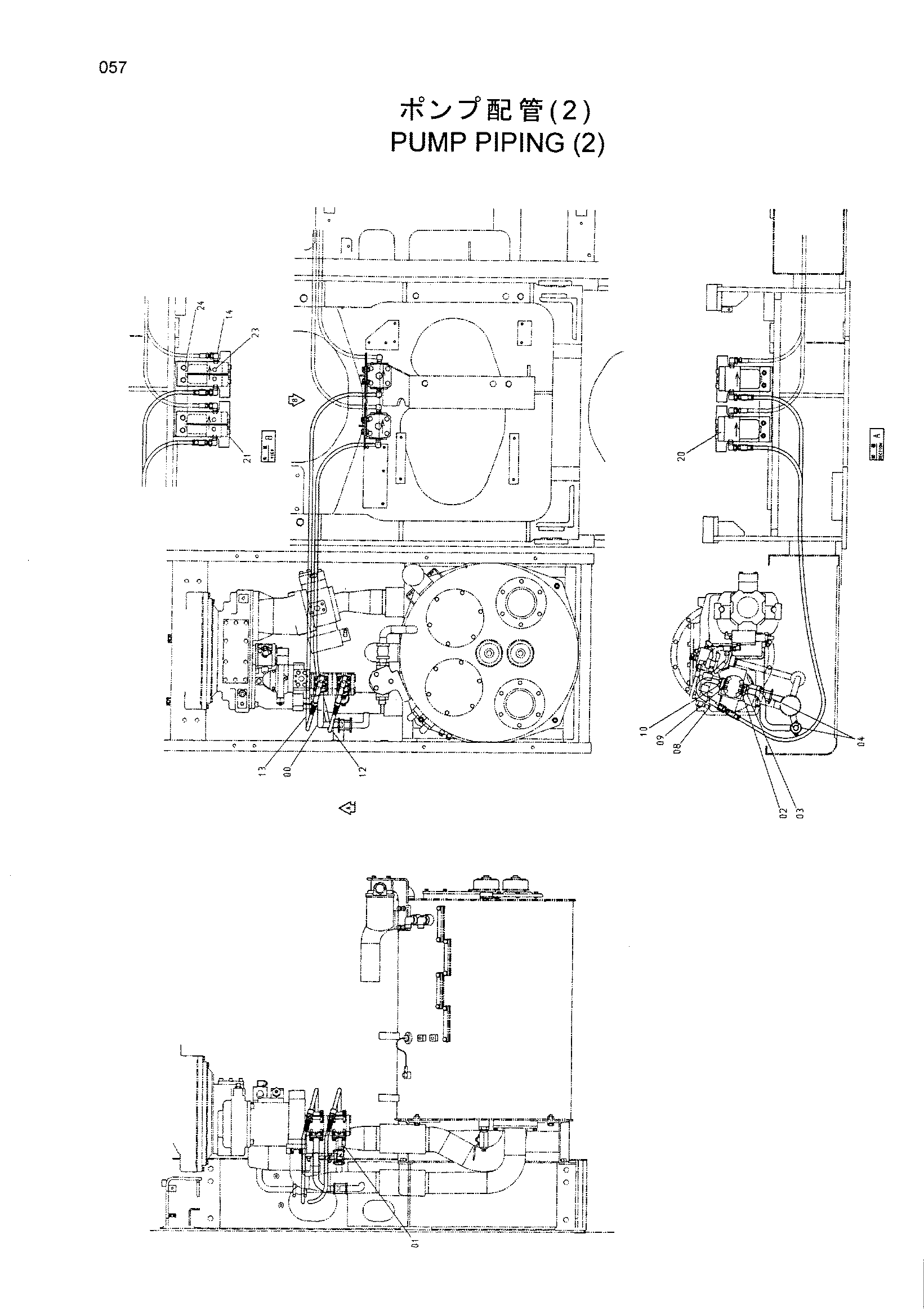 Схема Насос трубопроводы (2) HITACHI CX500PD