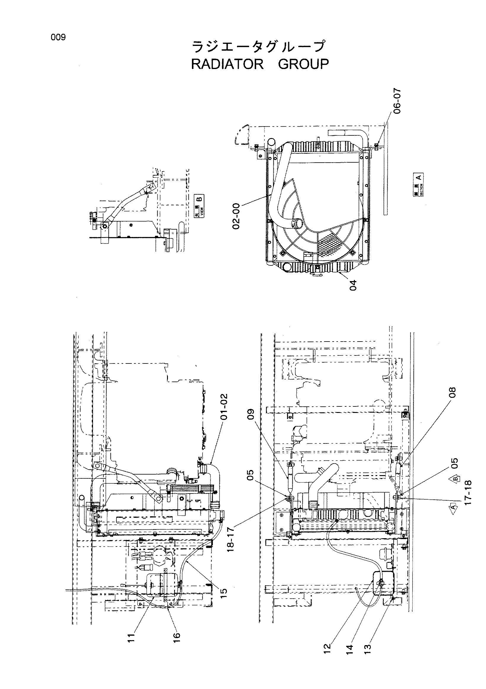 Схема Радиатор группа HITACHI HX220B