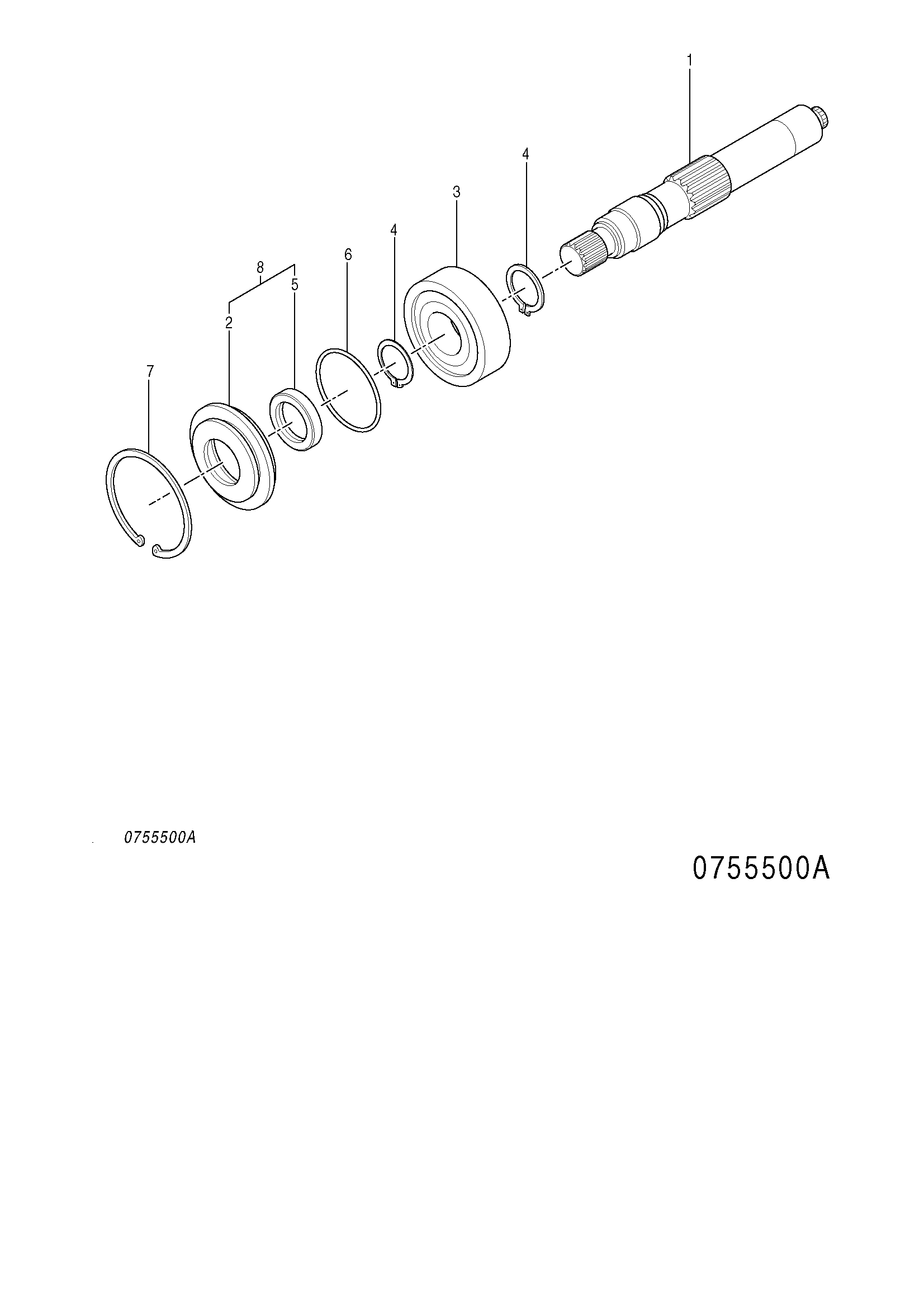 Схема Вал группа HITACHI ZX75US
